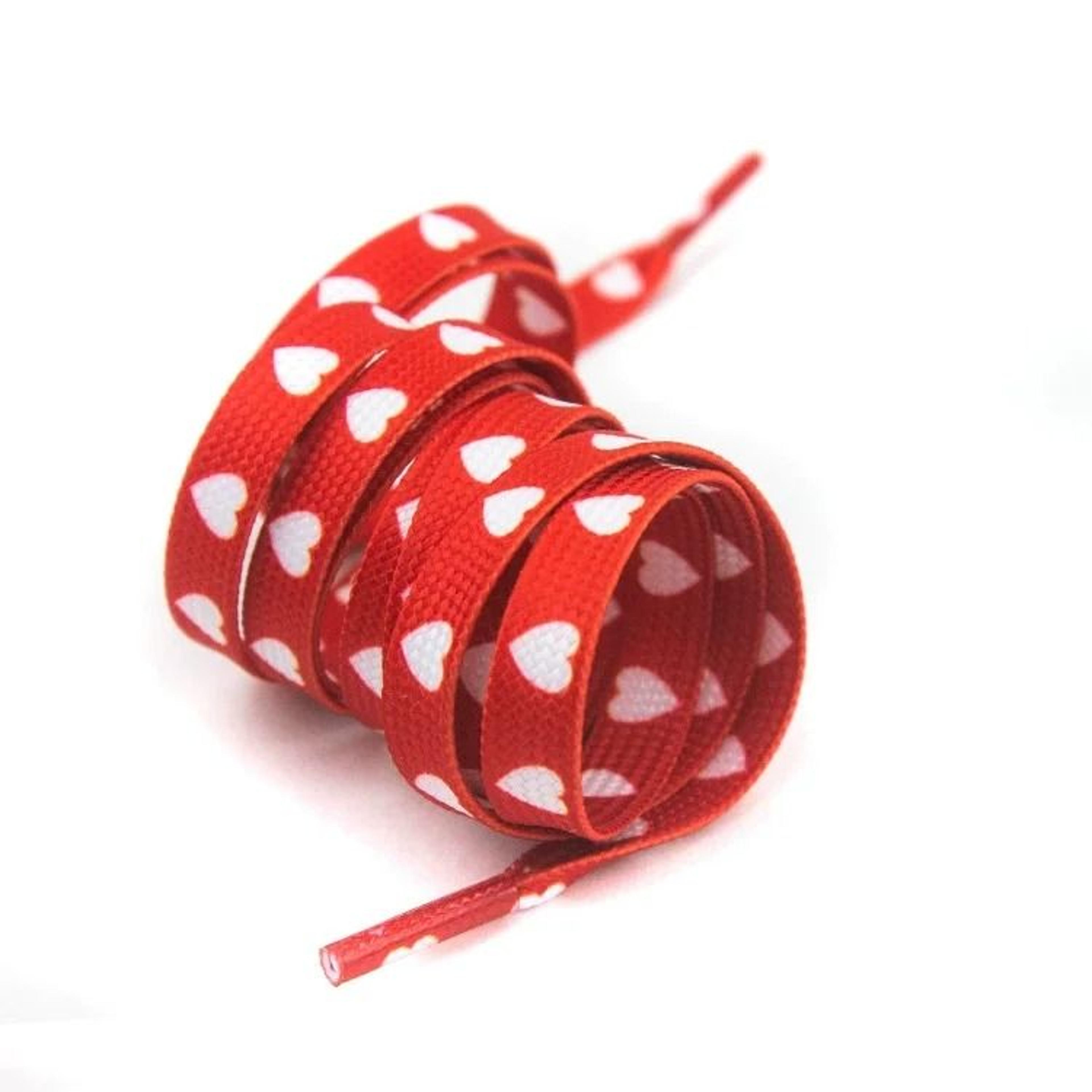 Fashionable Red Heart Flat Shoelaces For Sneakers 6