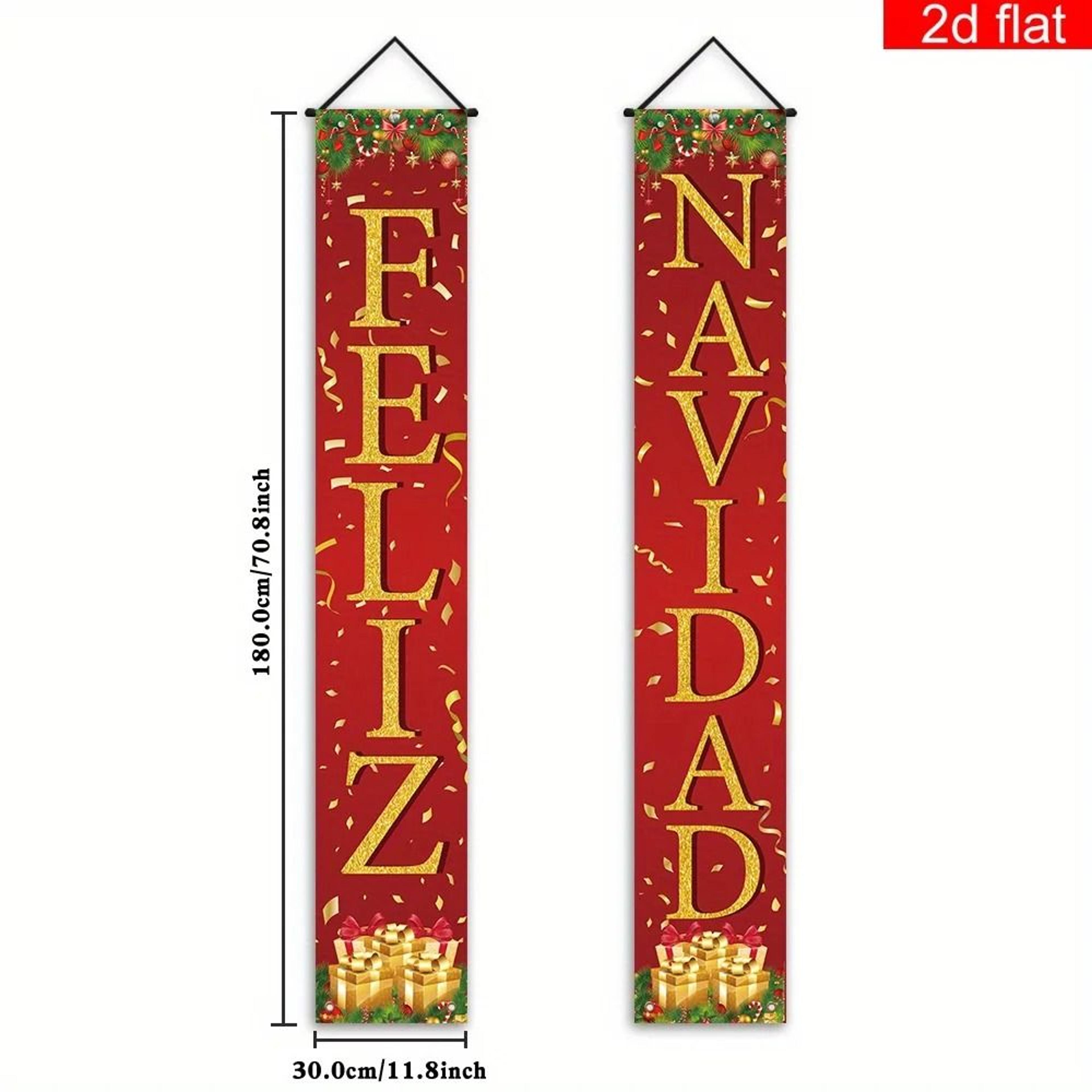 Spanish Merry Christmas Holiday Banner Set 1