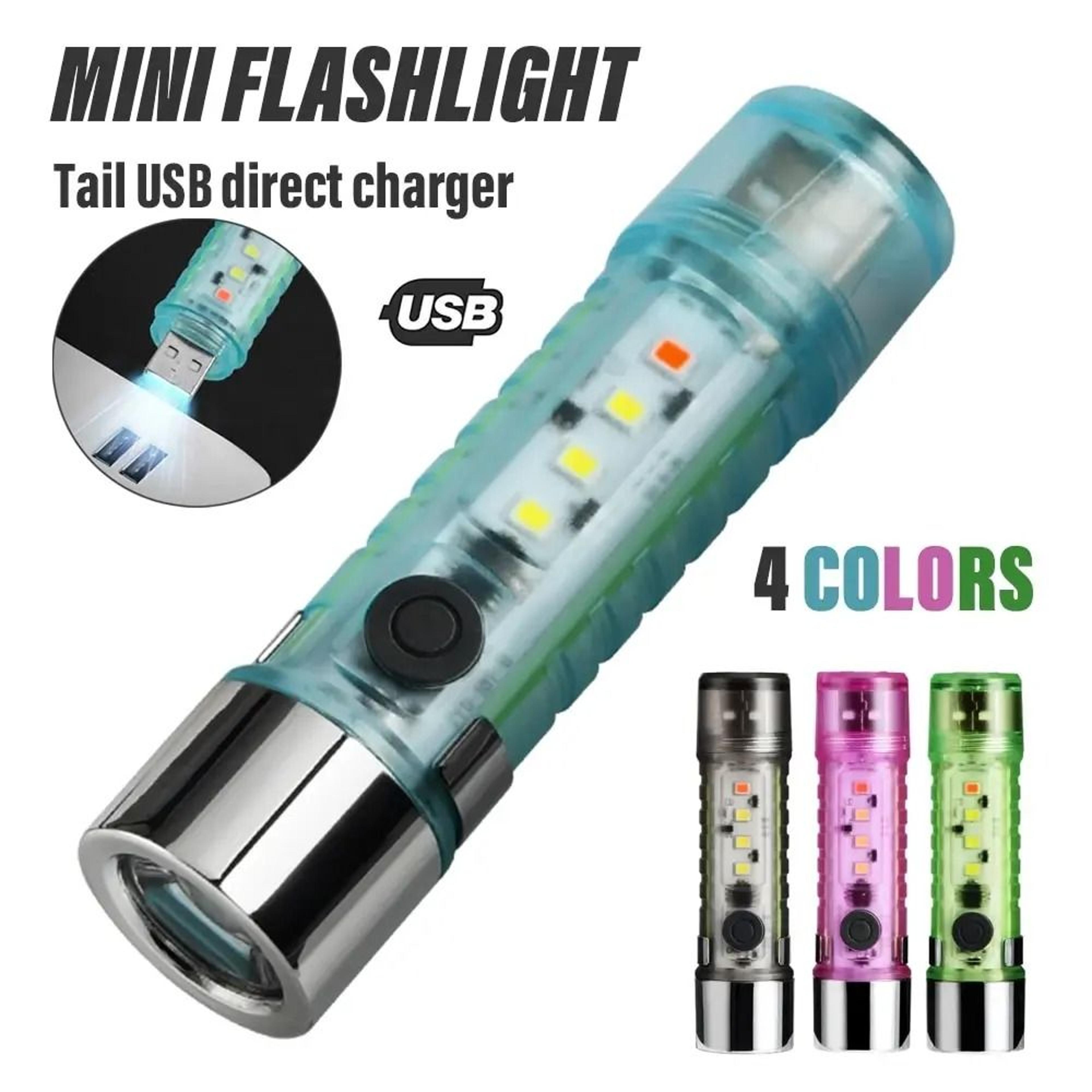 multi-functional tactical mini flashlight – magnetic usb rechargeable camping light