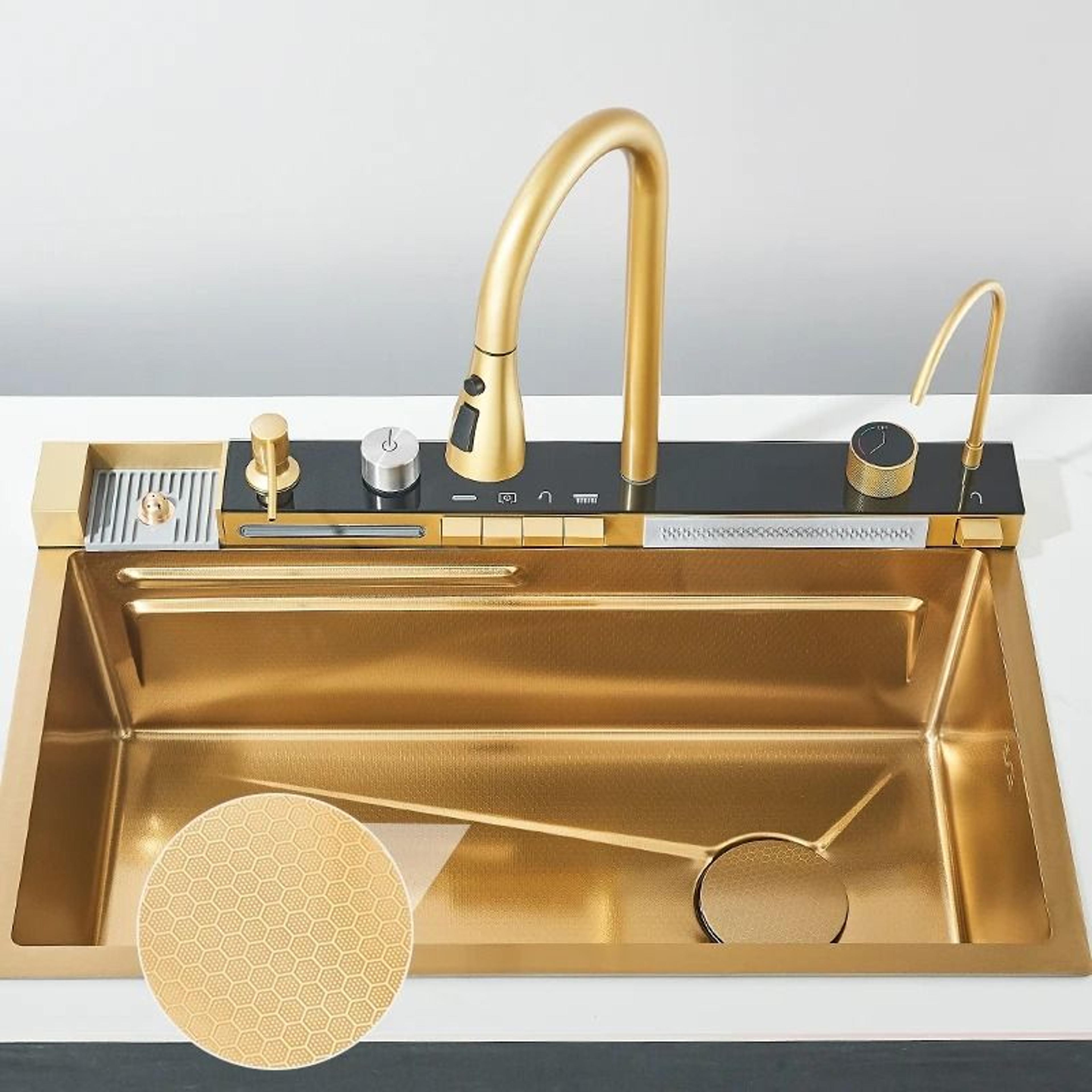 Stainless Steel Kitchen Sink  Large Single Bowl With Smart Digital Display 4