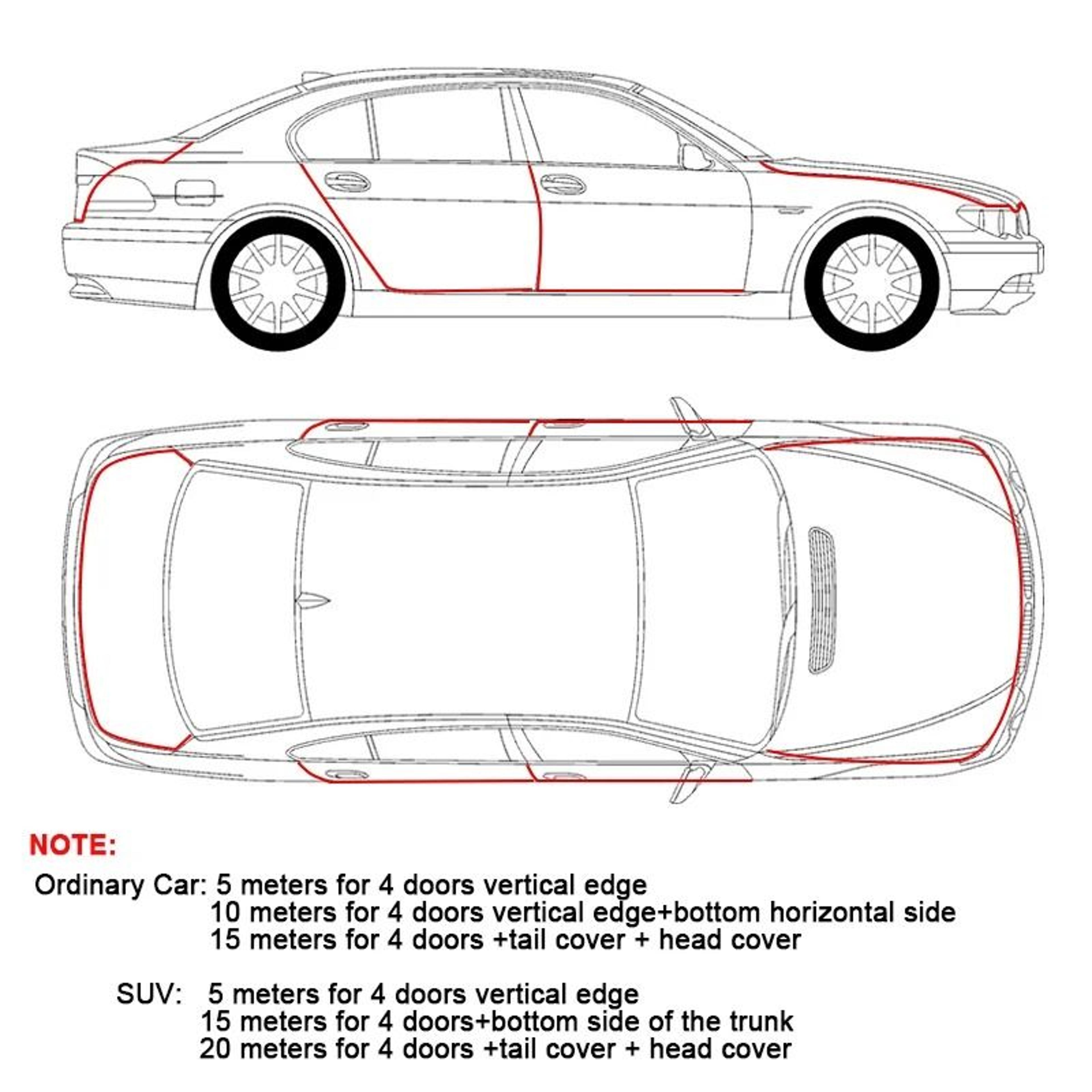 Universal Car Door Edge Scratch Protector  HeavyDuty Sealing Strip Guard 5