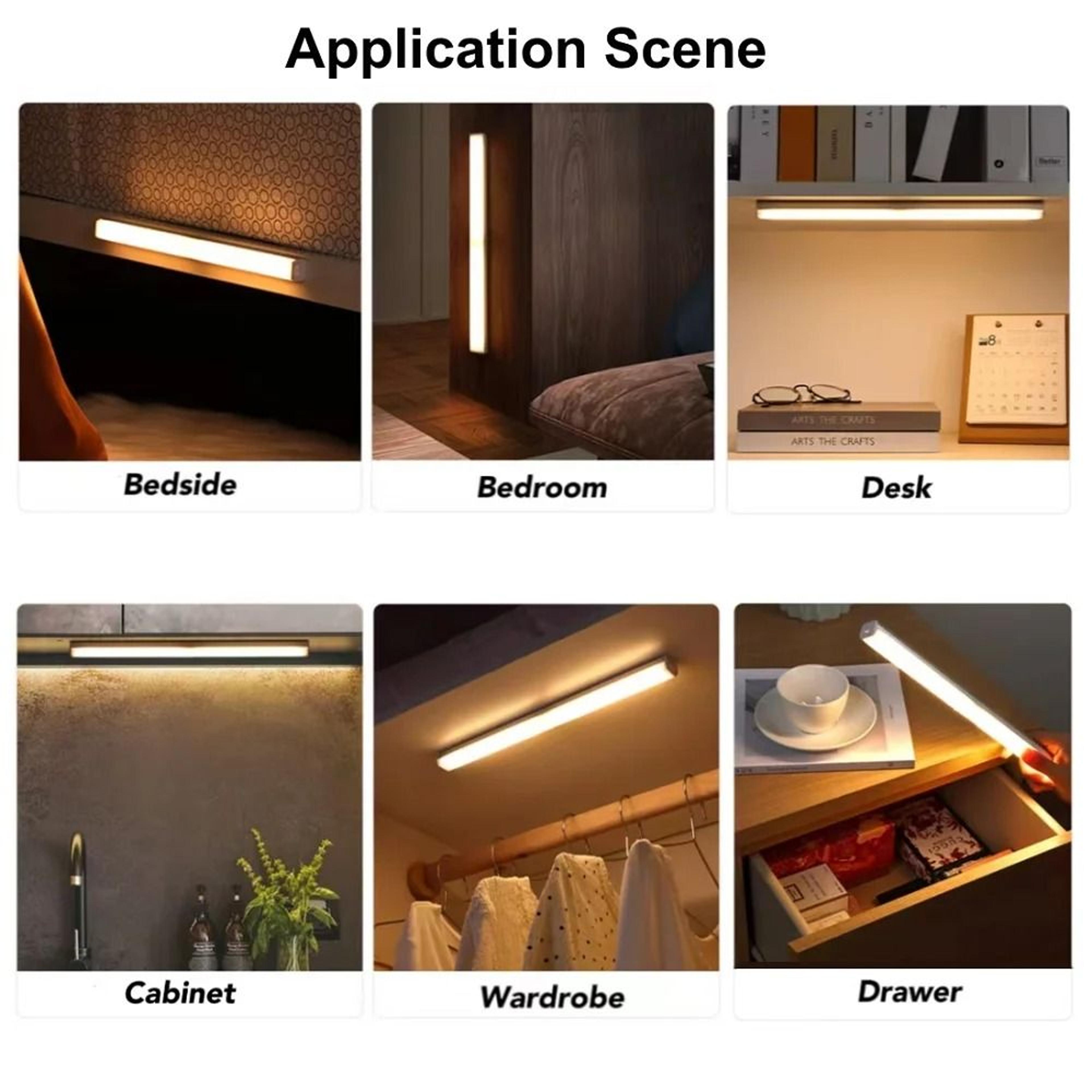 USBC Rechargeable Smart Motion Sensor LED Bar Light 6