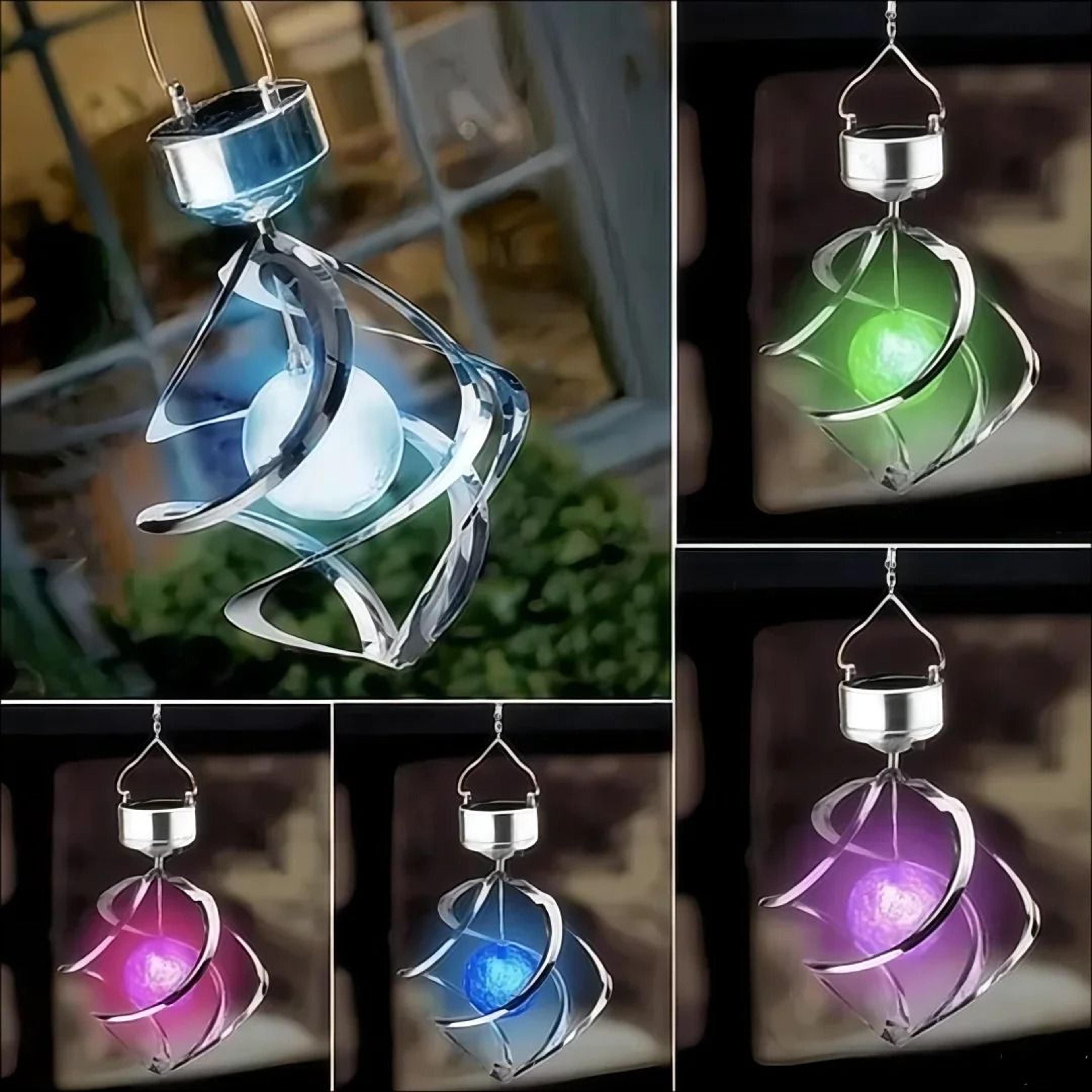 Professional SolarPowered LED Wind Chime Pendant Light 4