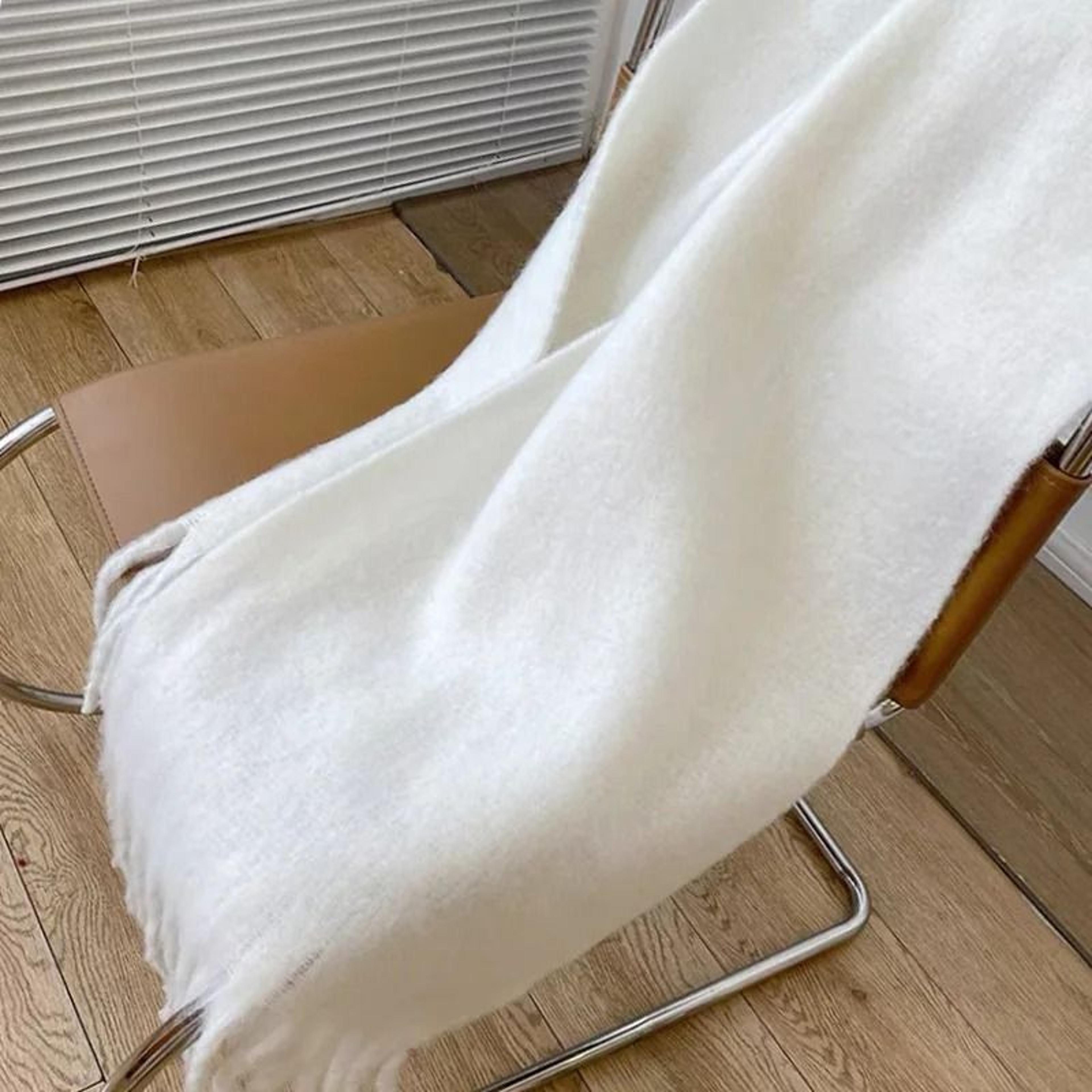 Luxury Winter CashmereFeel Scarf  Extra Long Solid Pashmina Wrap  Thick Tassel Shawl 16