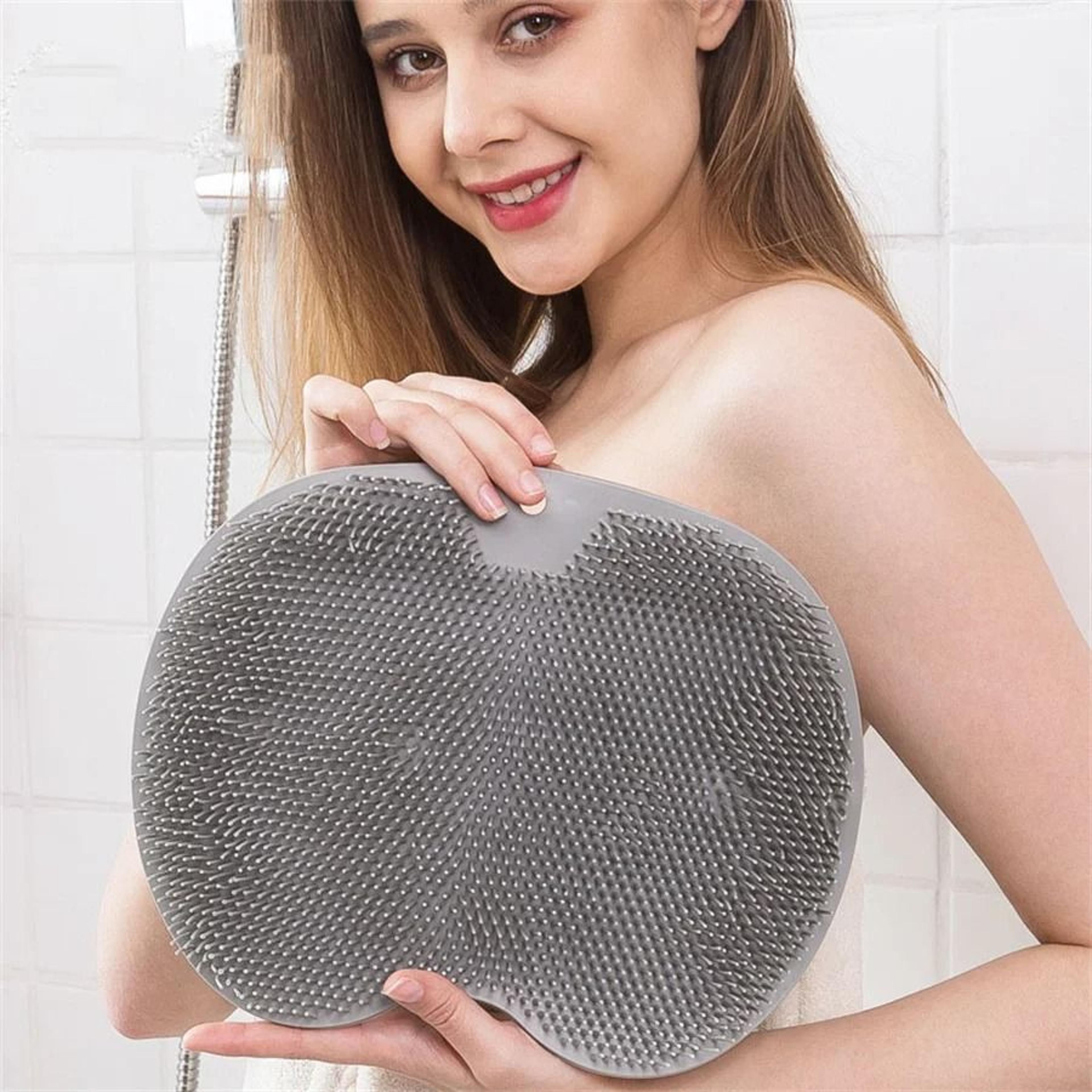 Shower Foot Scrubber  Back Washer Mat  WallMounted Exfoliating Massage Pad 6