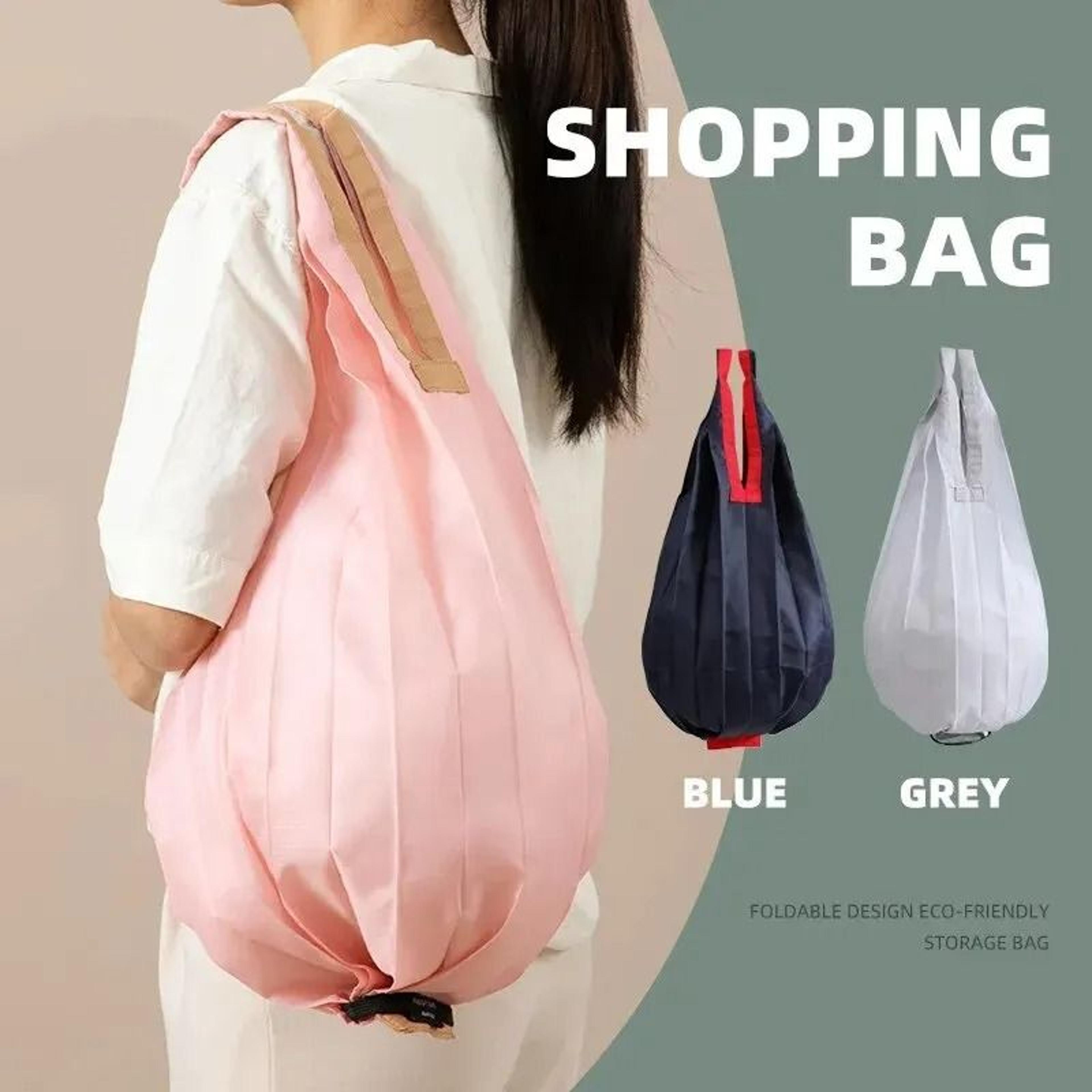 Folding EcoFriendly Shopping Bag  UltraLightweight Large Capacity Tote 1