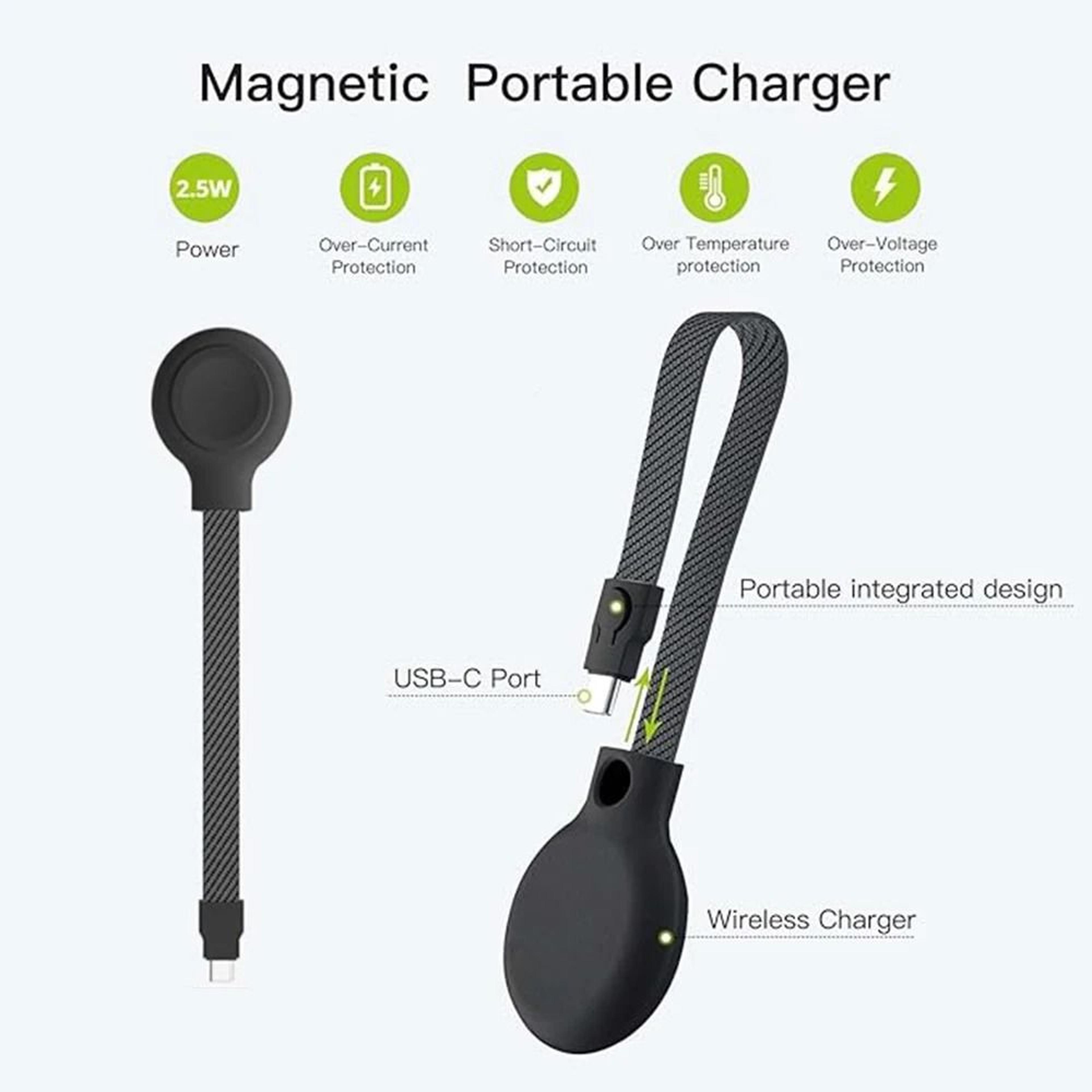 portable usb-c magnetic watch charger