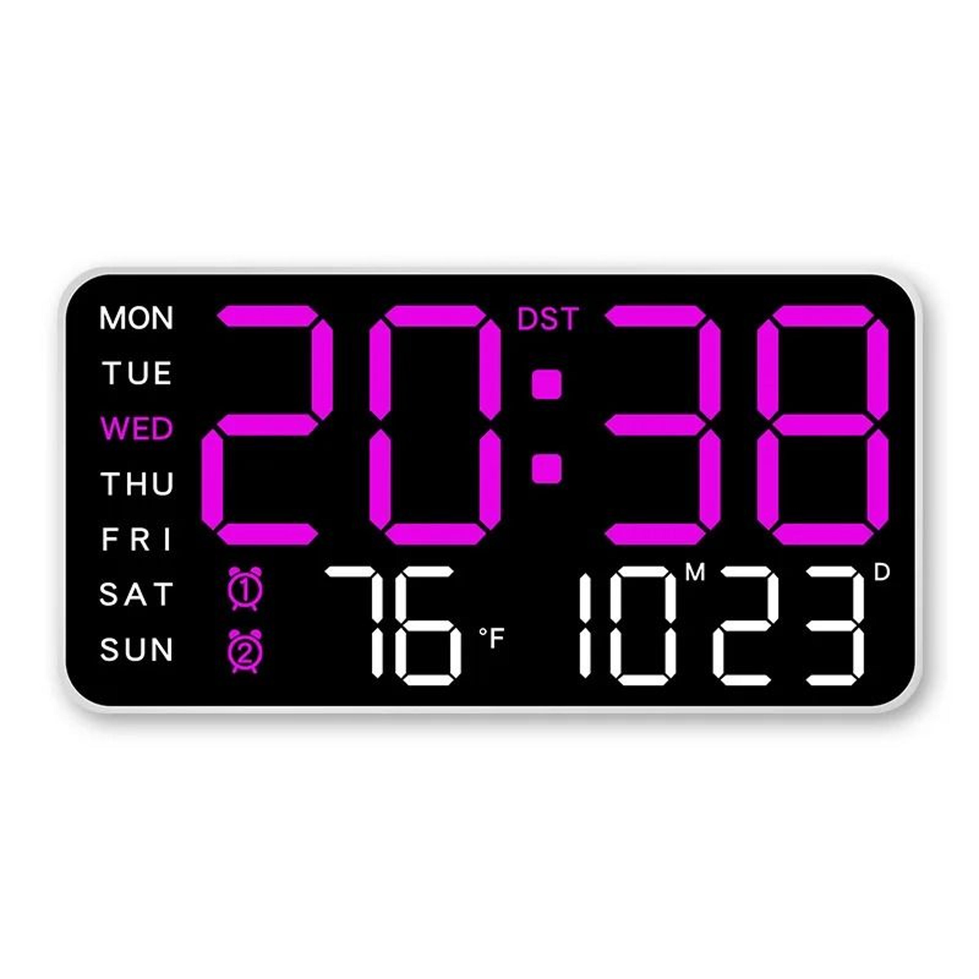 Large Digital LED Wall  Table Clock 10