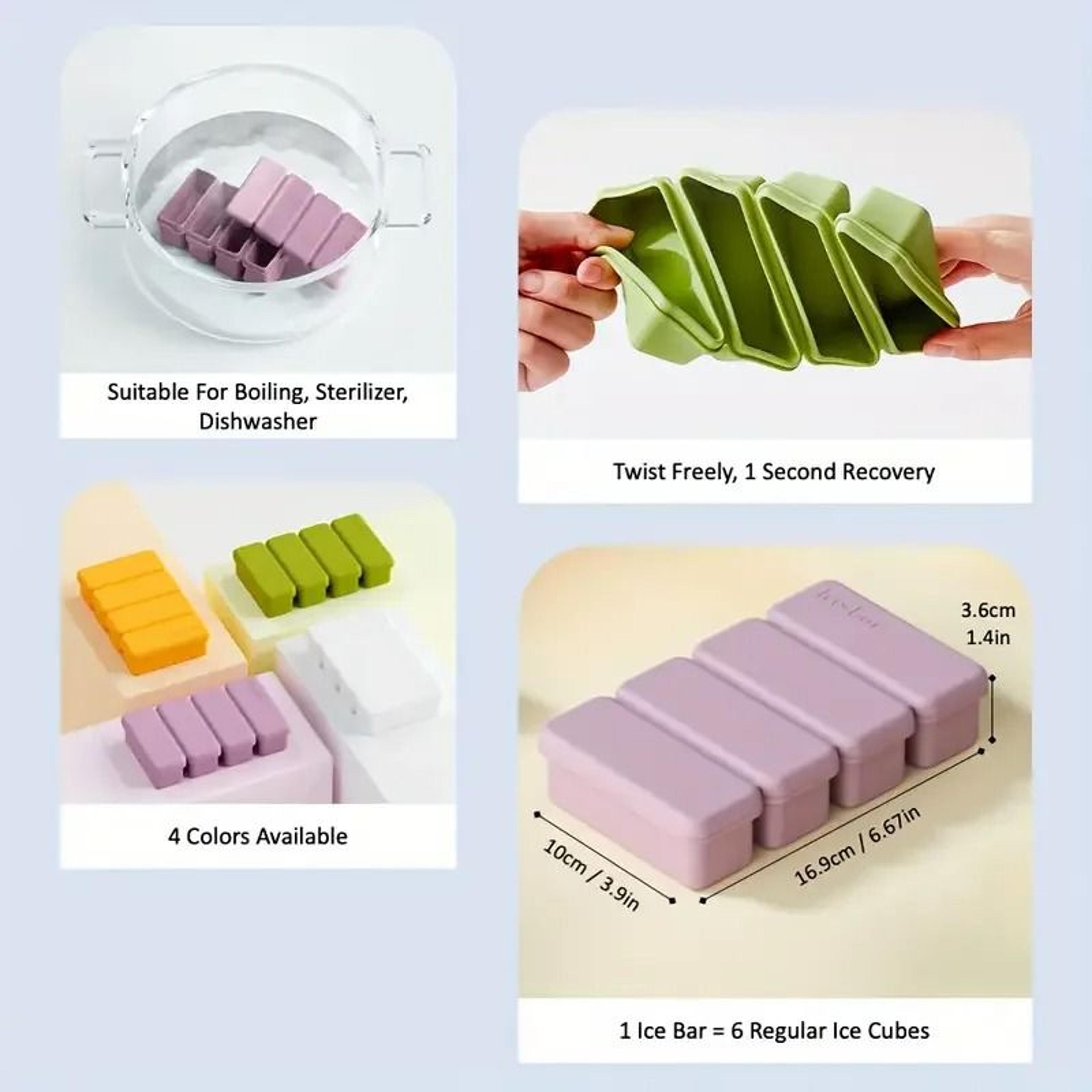 Silicone Ice Cube Tray  BPAFree  EasyRelease Design 4
