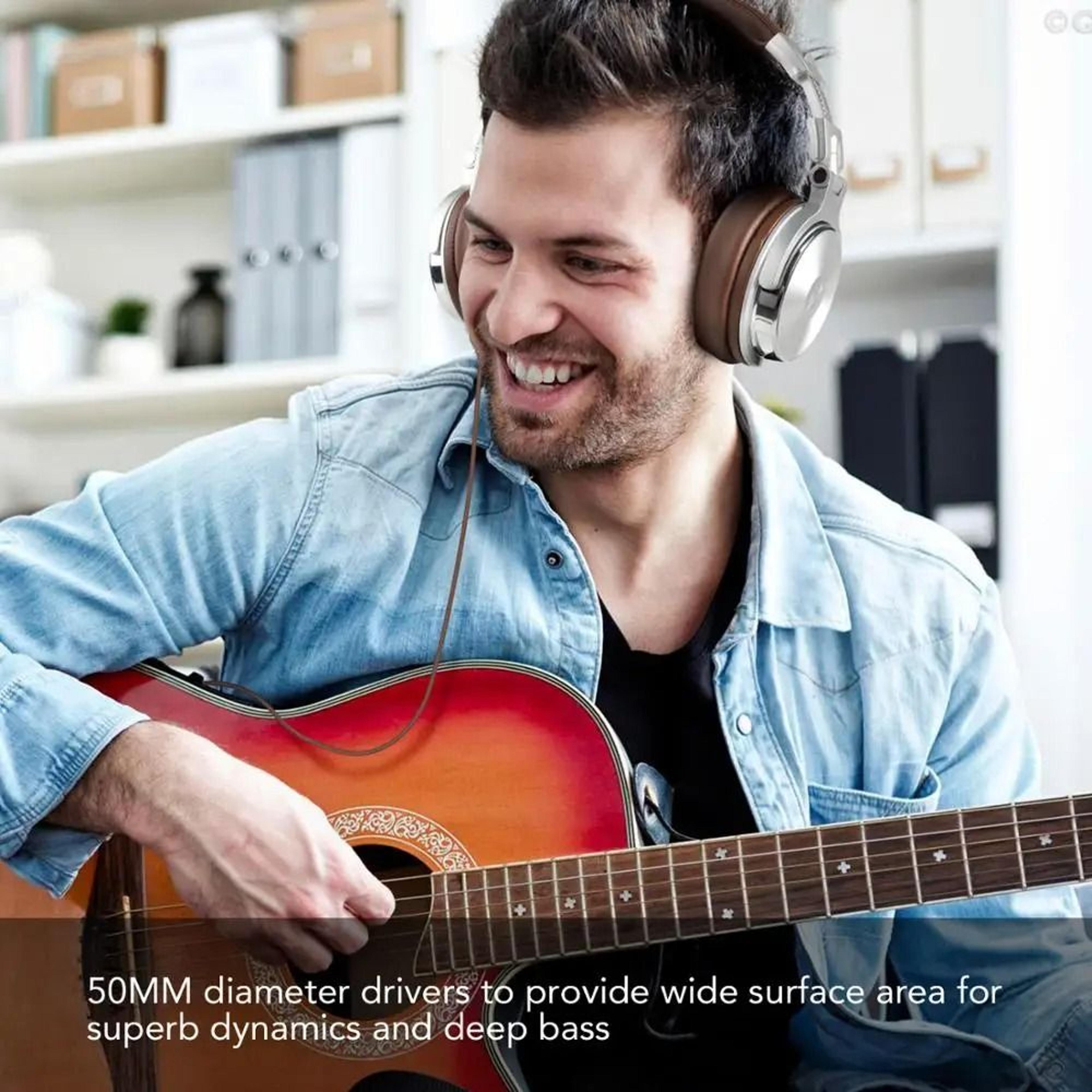 OverEar Studio Headphones  Wired HiFi Monitor Headset With BuiltIn Microphone 1