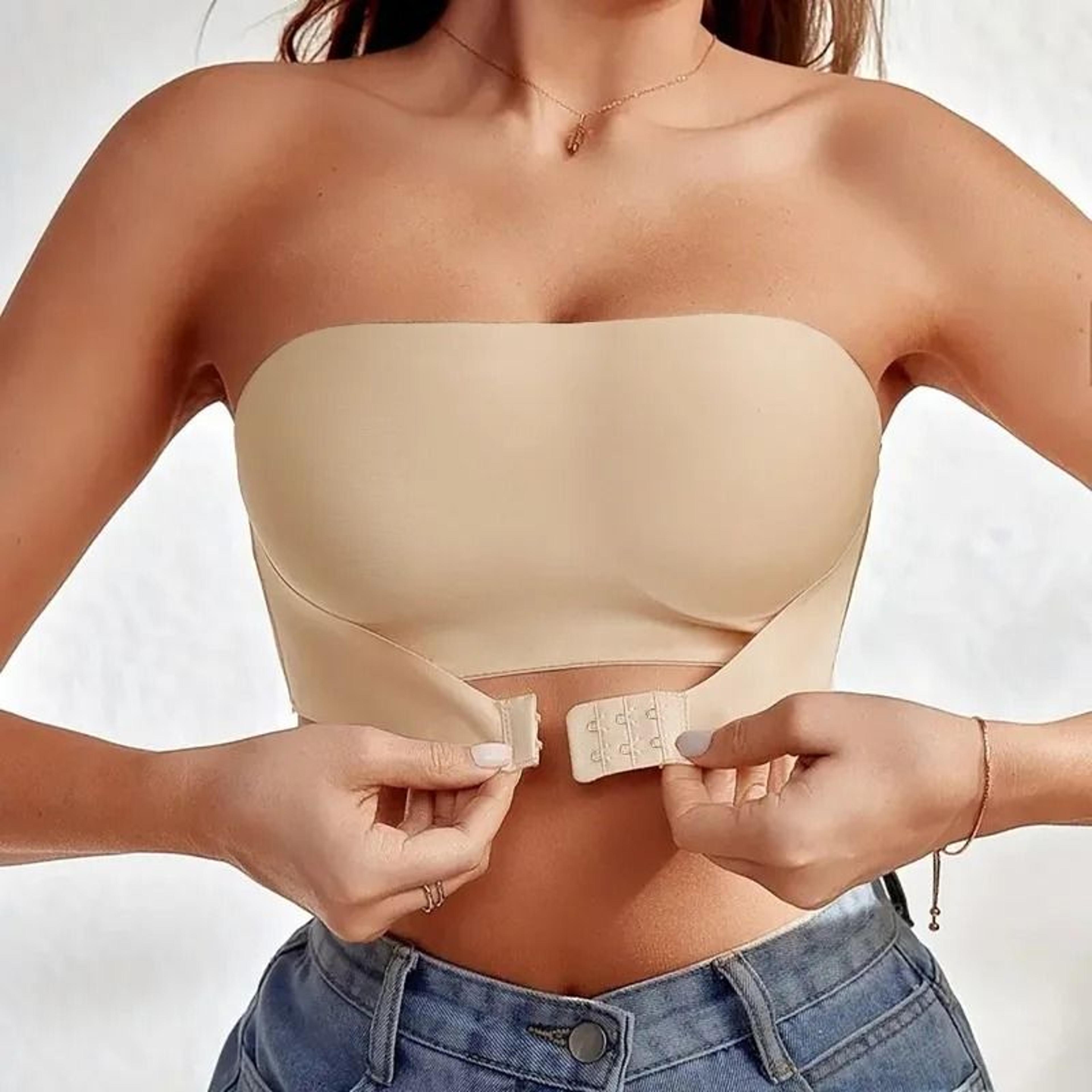 Seamless NoPadding Strapless PushUp Bra 4