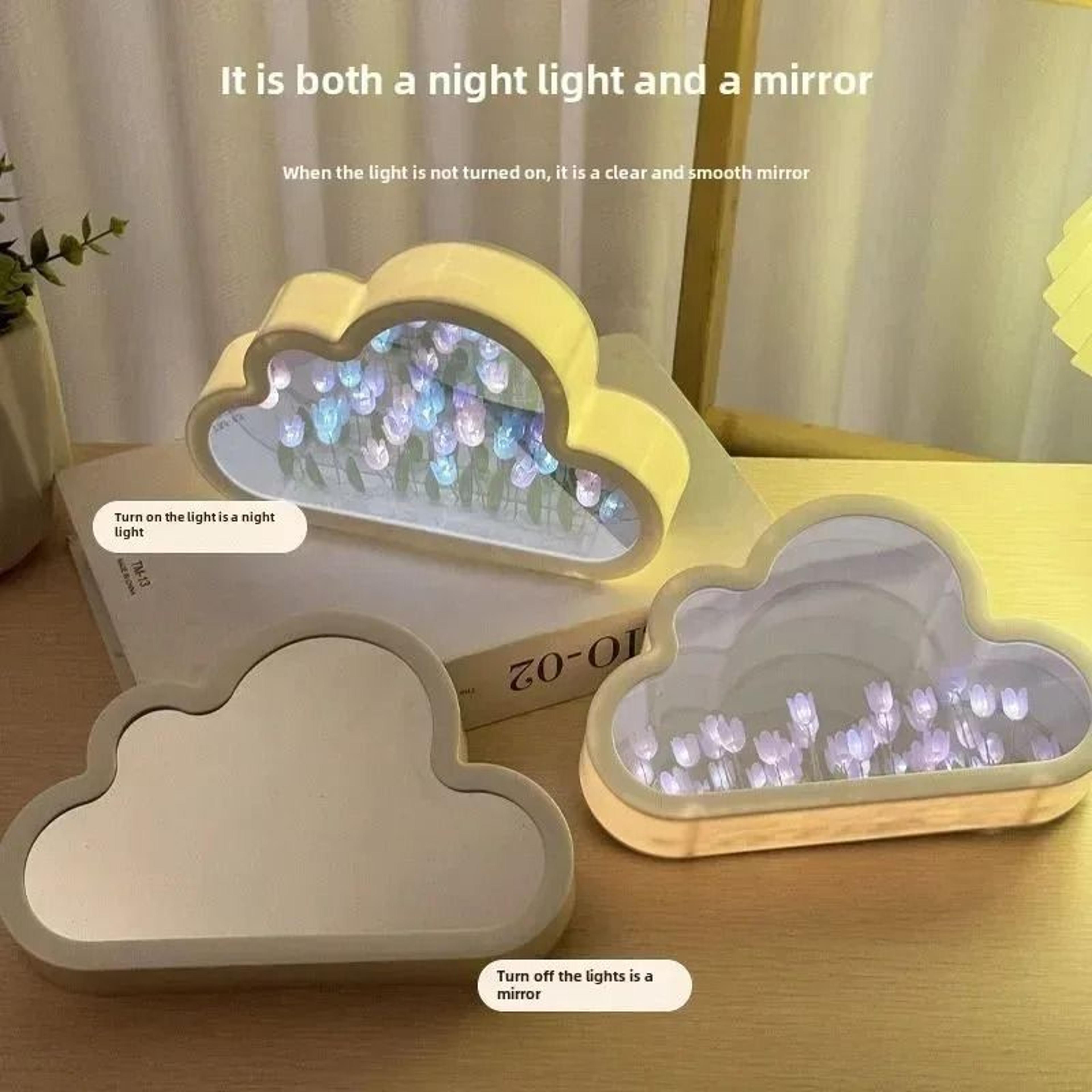 Handmade Tulip Cloud Mirror Night Light 1