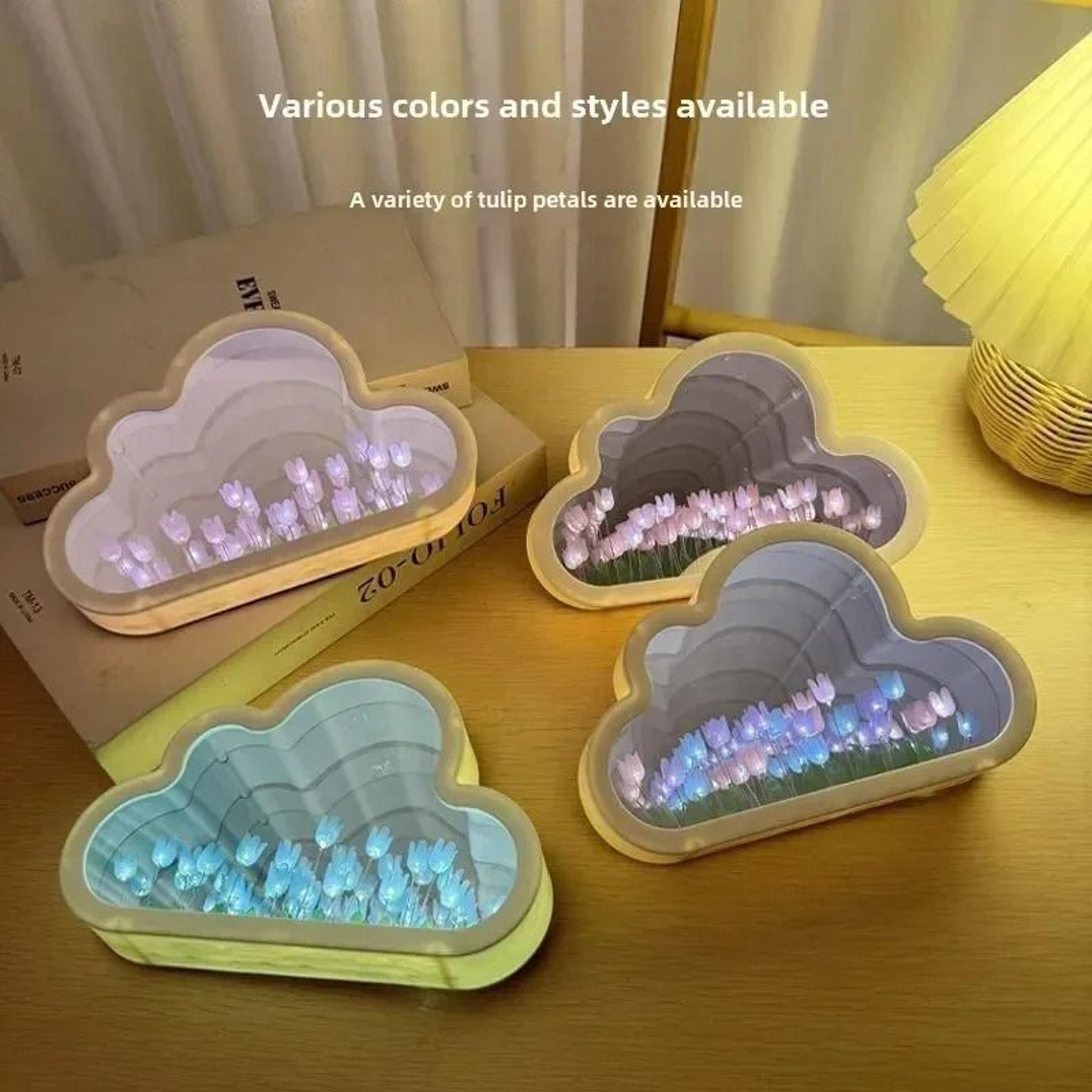 Handmade Tulip Cloud Mirror Night Light 2