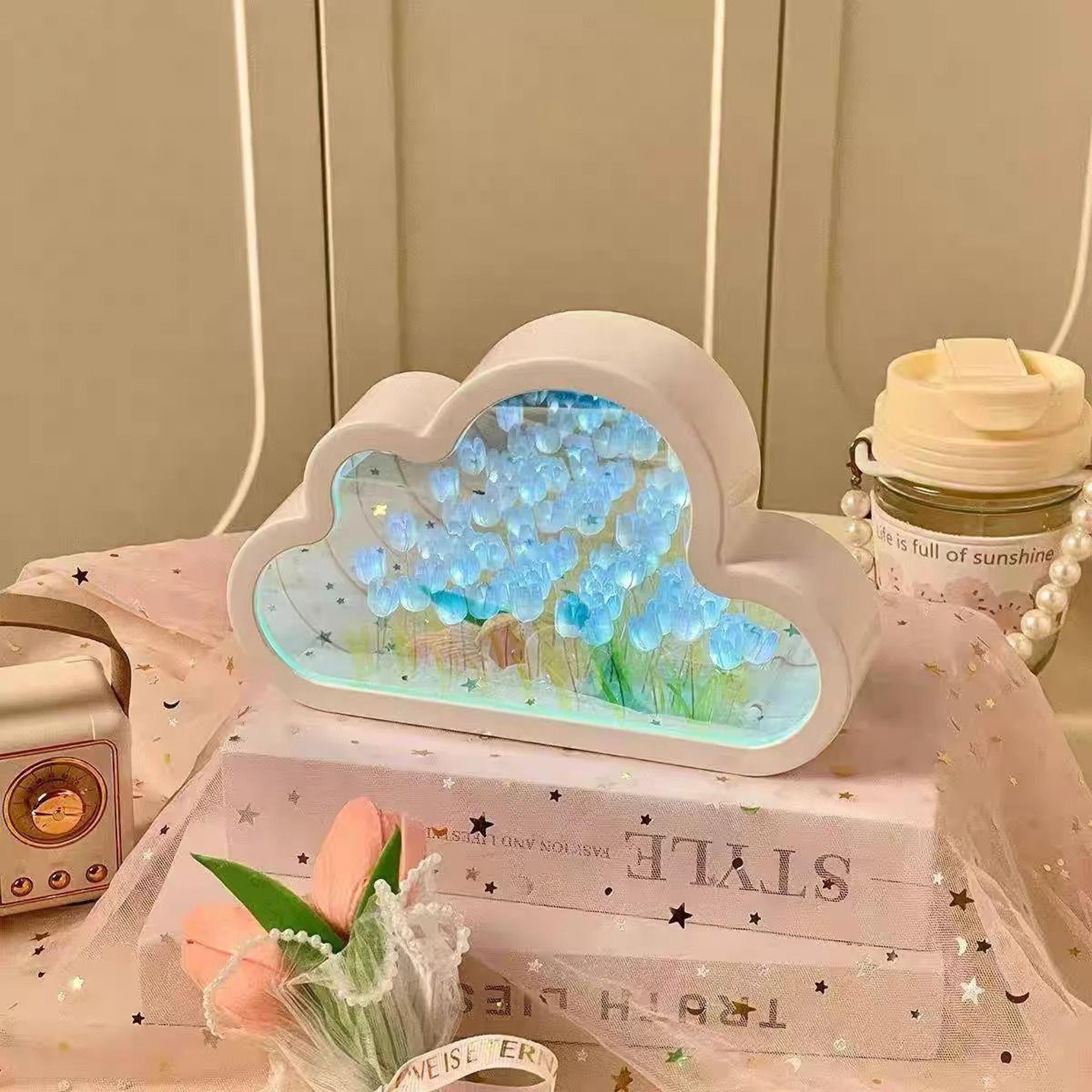 Handmade Tulip Cloud Mirror Night Light 4
