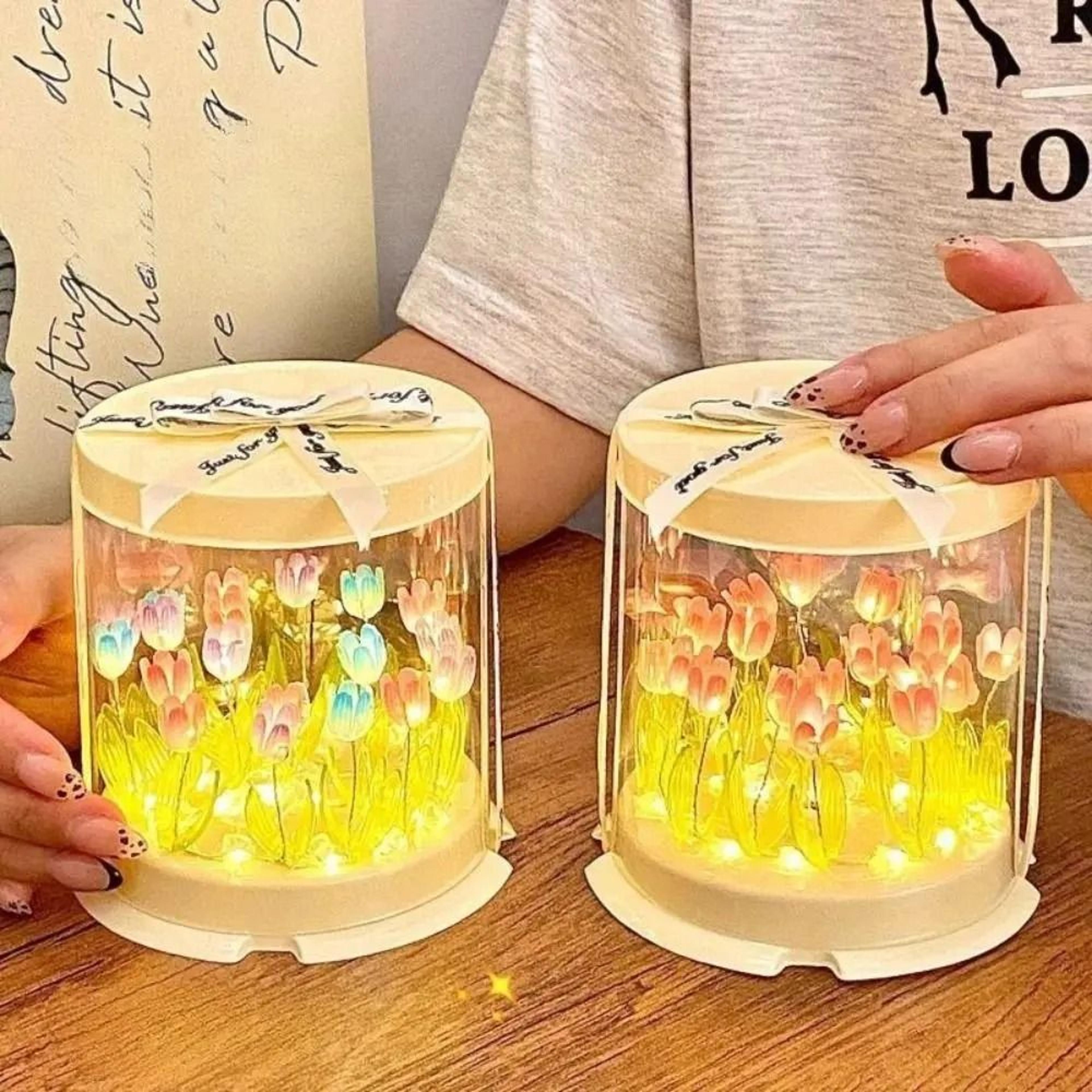 Handmade Enchanted Garden Mini Tulip Night Light 2
