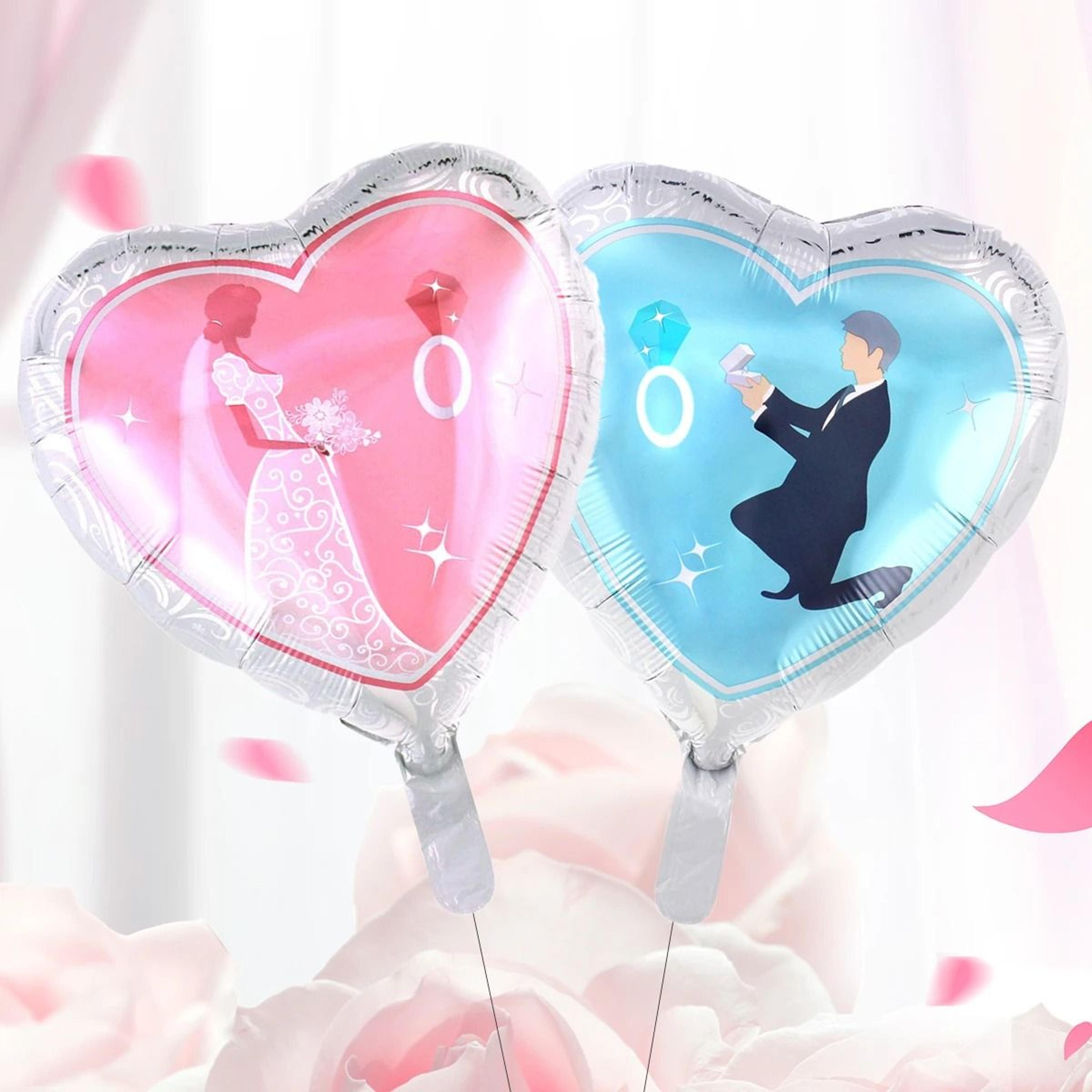 I LOVE YOU Heart Foil Balloons  10 Pcs Premium Romantic Decor 3