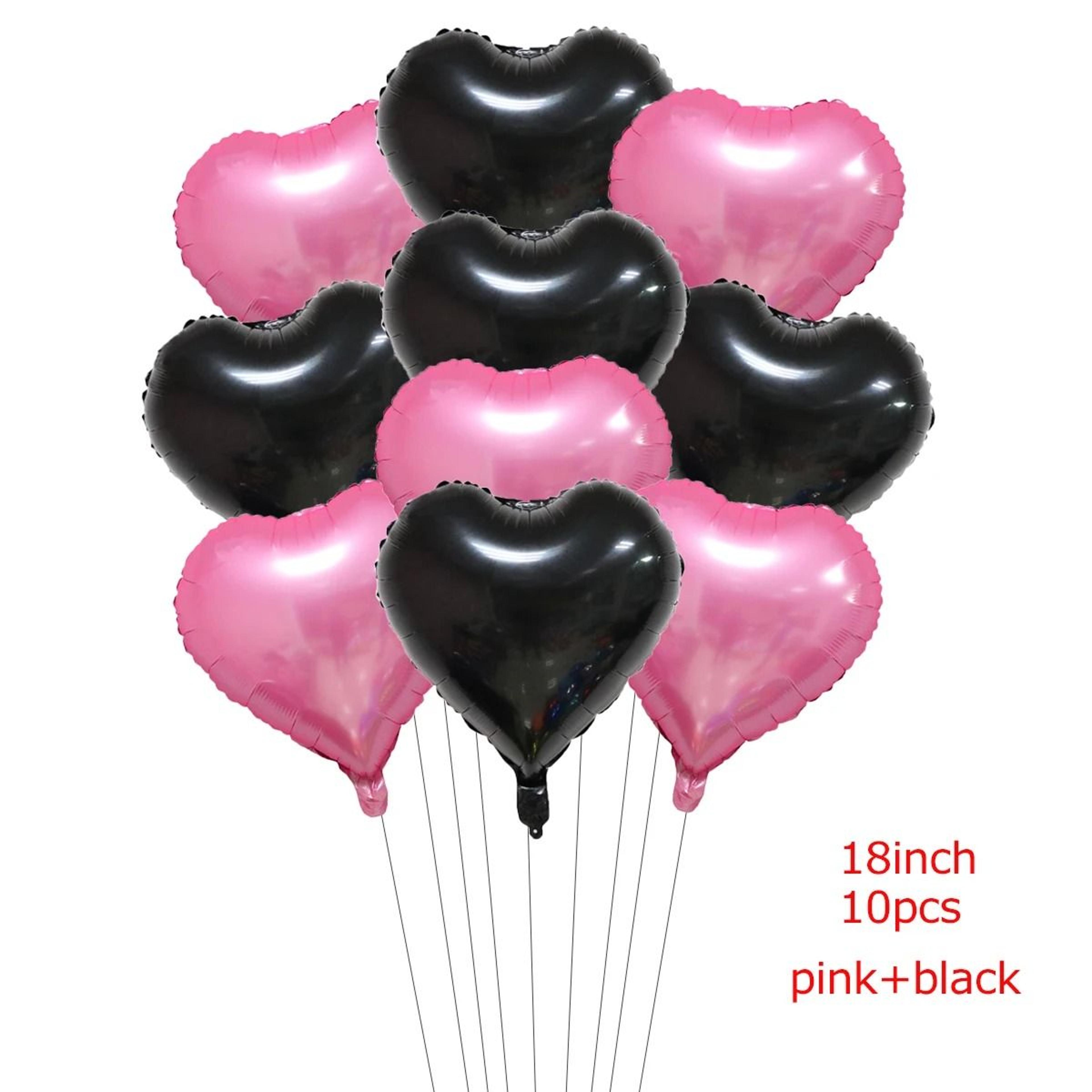 I LOVE YOU Heart Foil Balloons  10 Pcs Premium Romantic Decor 7