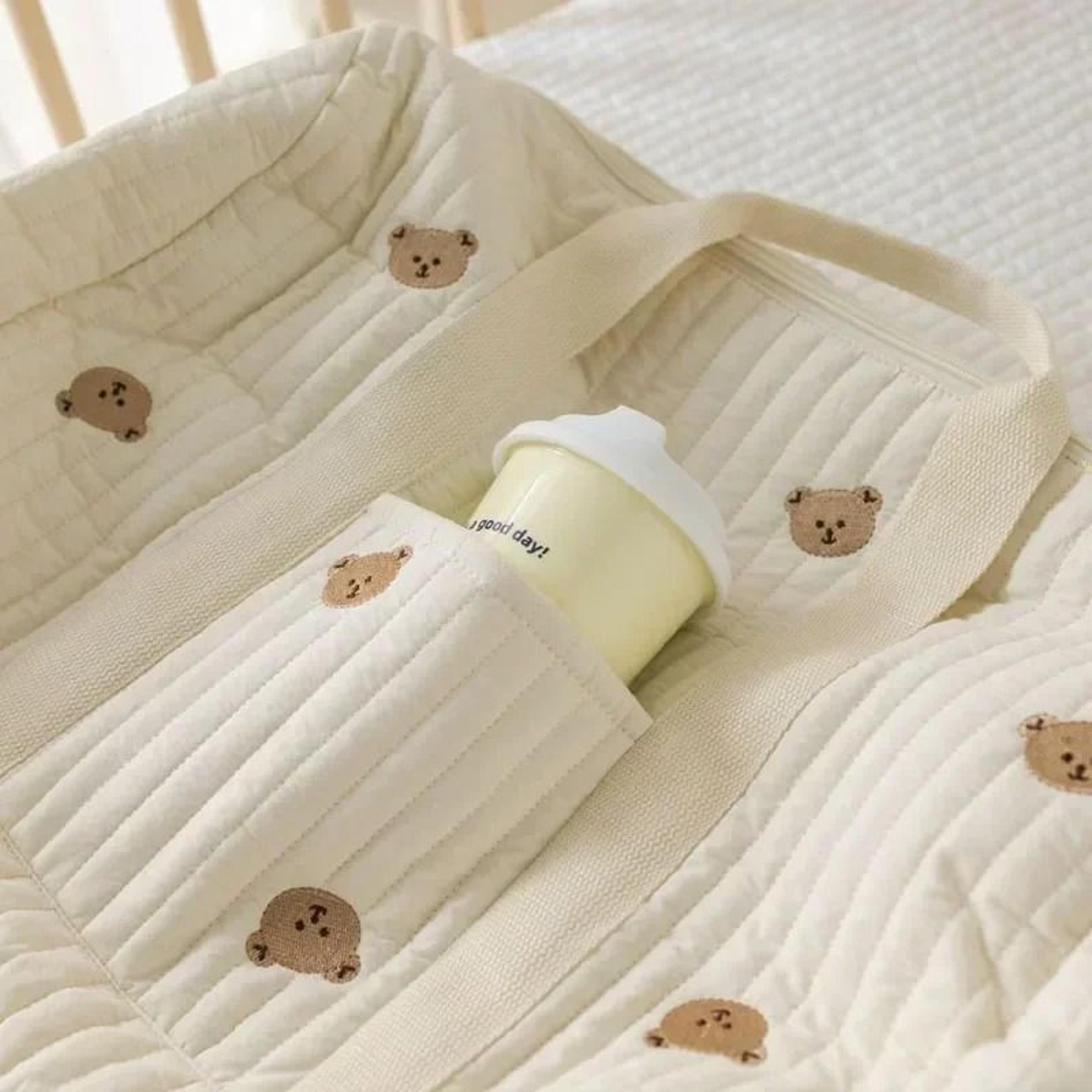 Bear Mommy Maternity Bag  MultiFunctional Diaper  Stroller Organizer 5