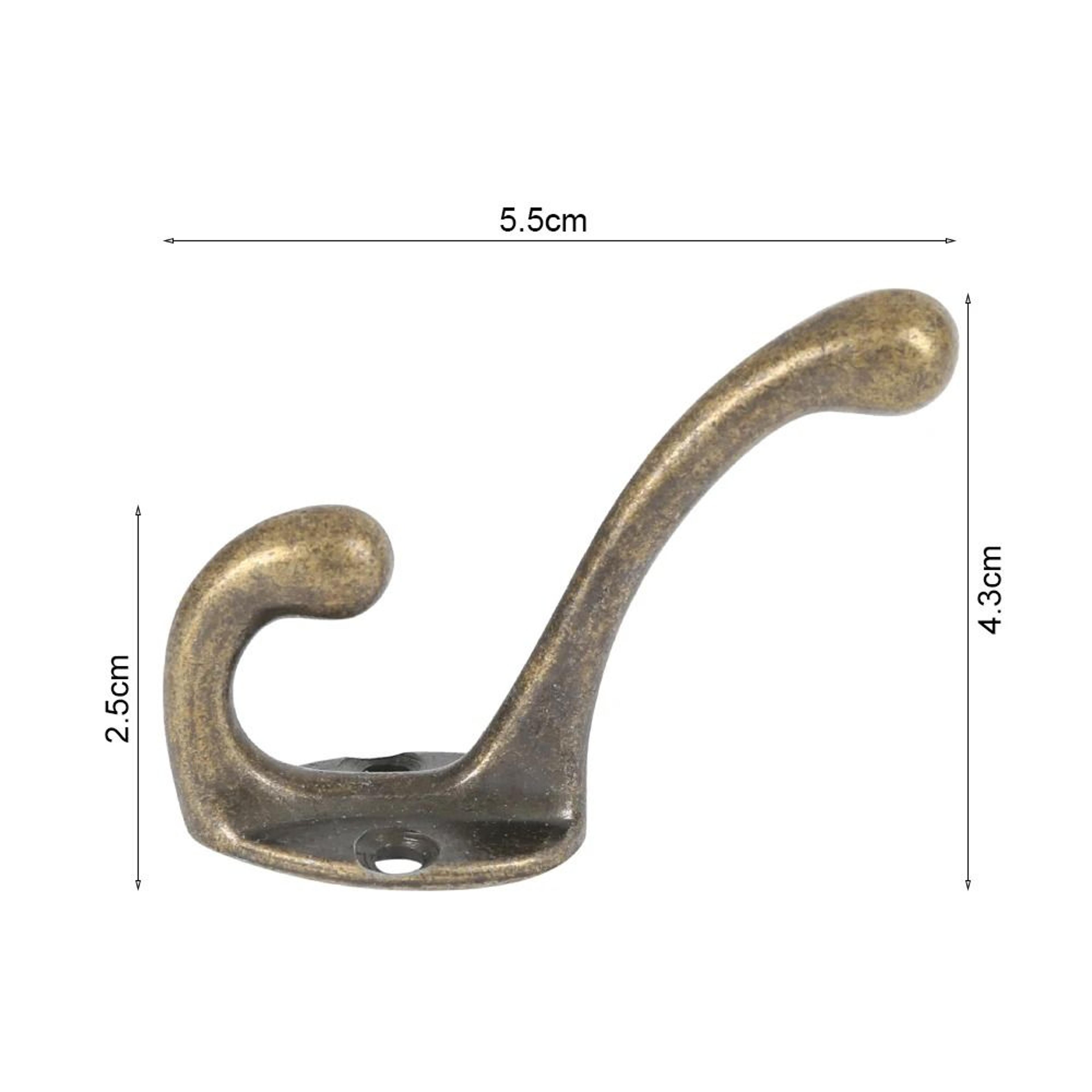 HeavyDuty Dual WallMounted Coat Hook Set 5