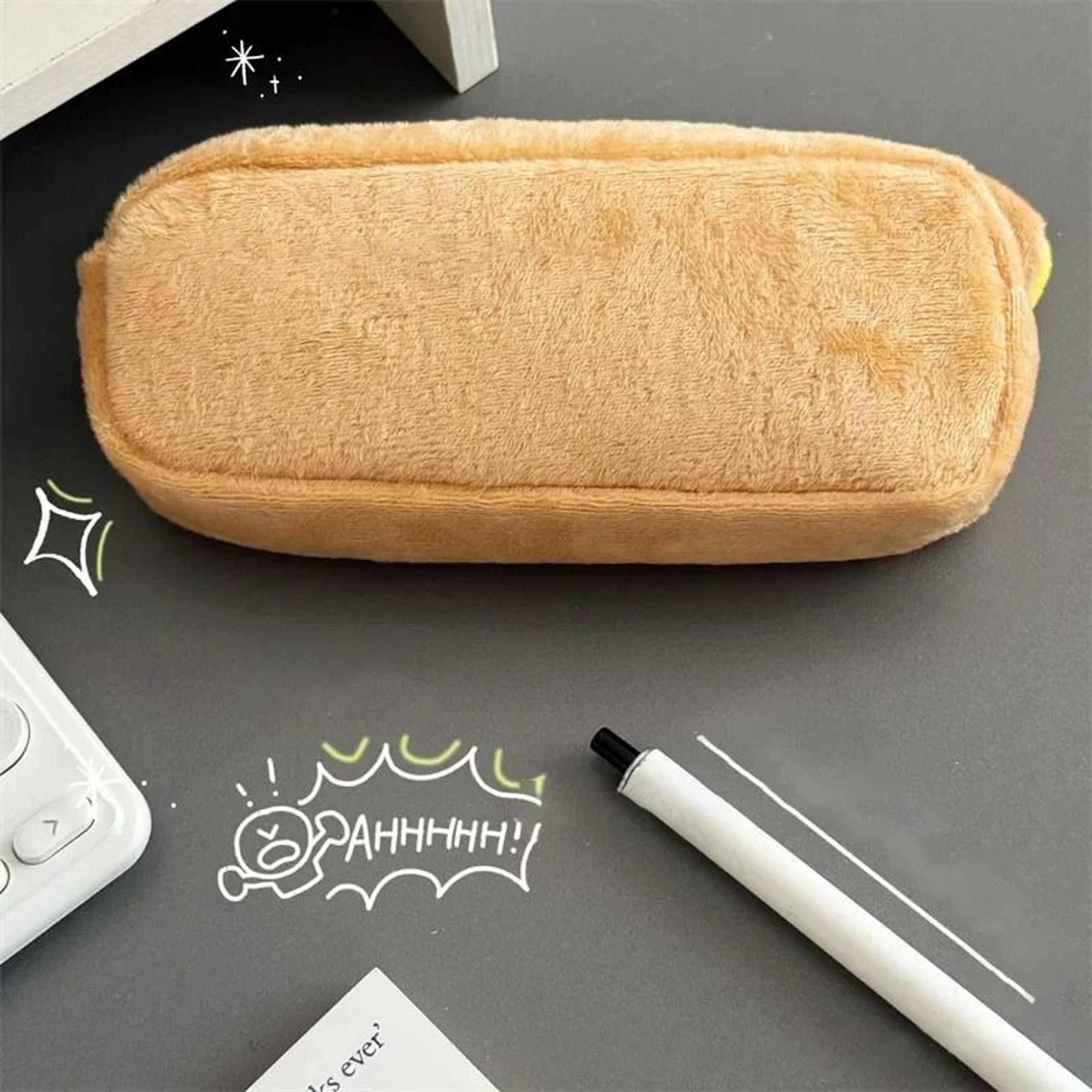 Kawaii Rilakkuma Plush Pencil Case  Cute Cartoon Bear Organizer  INSHot Aesthetic Pen Bag For Schoo 3
