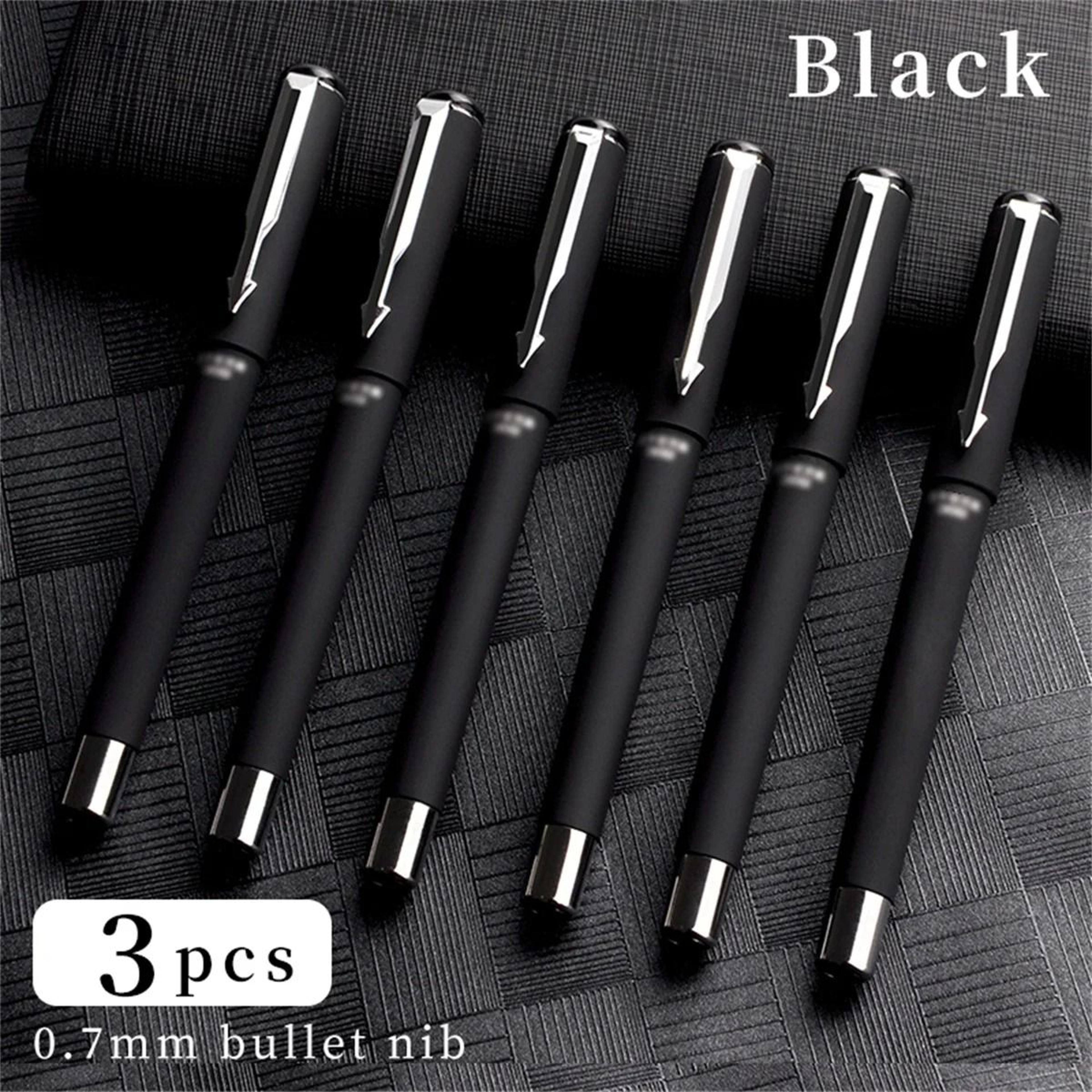 3Piece Executive Frosted Ballpoint Pen Set  07mm Titanium Steel Tip  UltraSmooth Neutral Ink For Hi 8