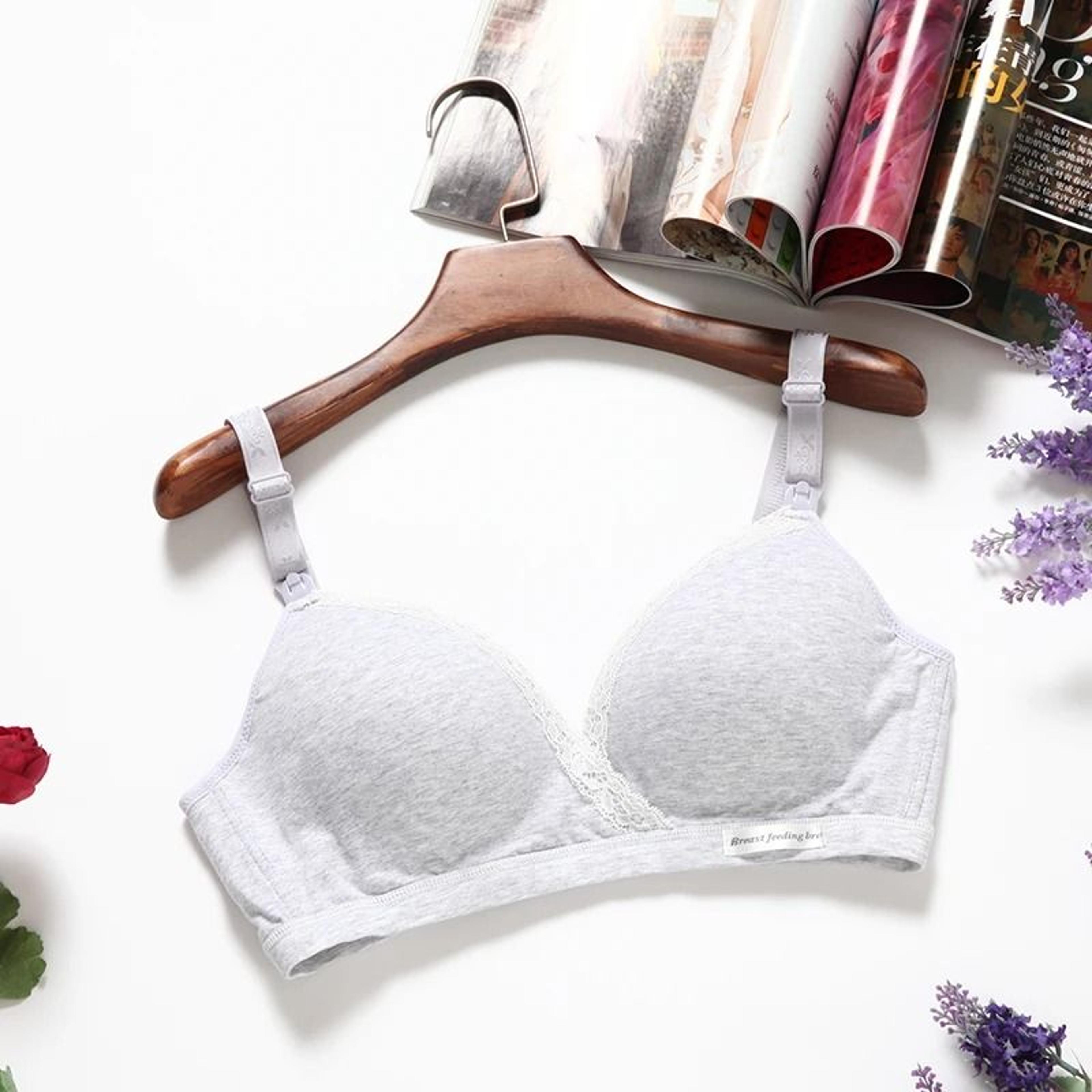 Cotton WireFree Nursing  Maternity Bra  Breathable Breastfeeding Underwear For Pregnancy And Sleep 7
