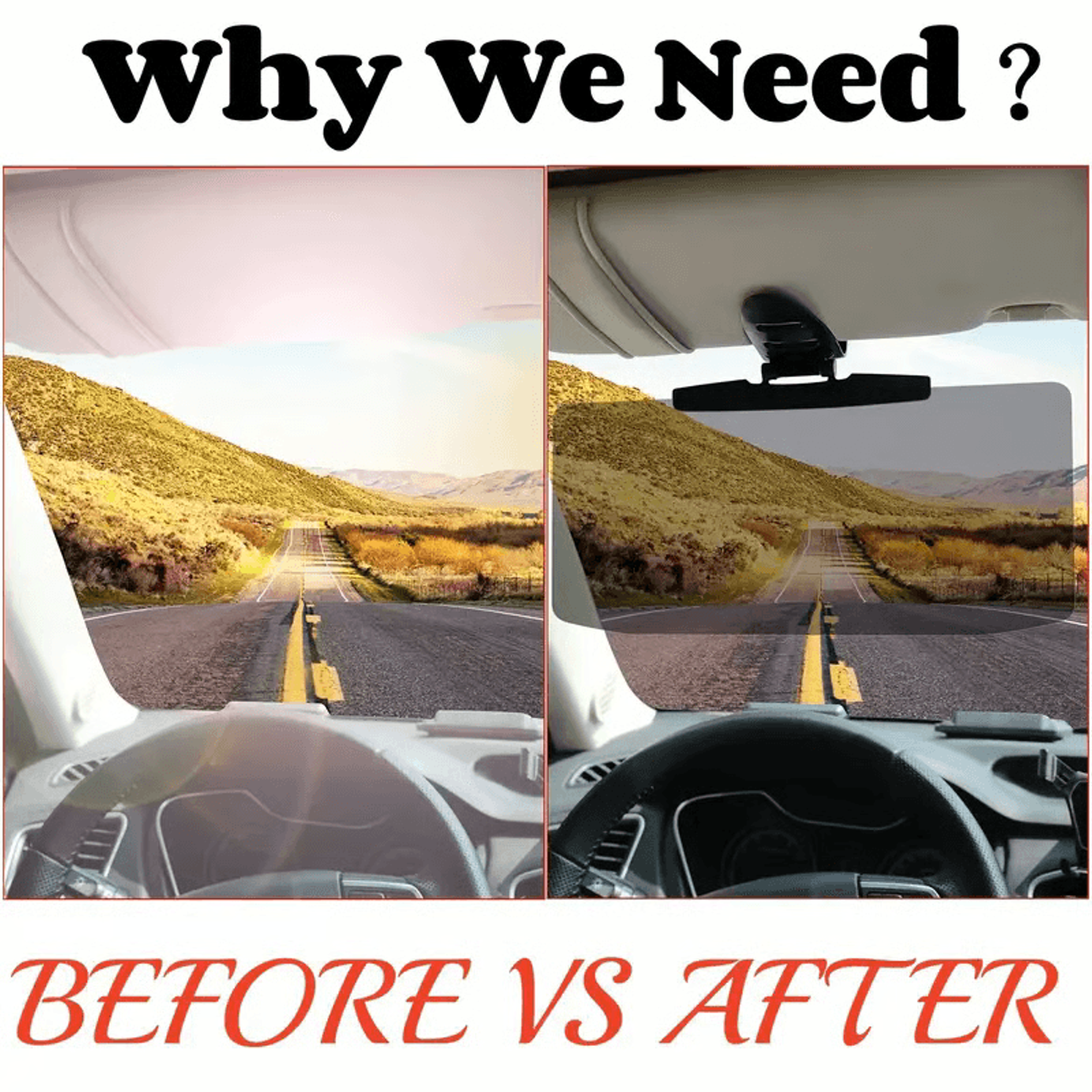 Car AntiGlare Sun Visor  Reduces UV  Headlight Glare For Safer More Comfortable Driving 3