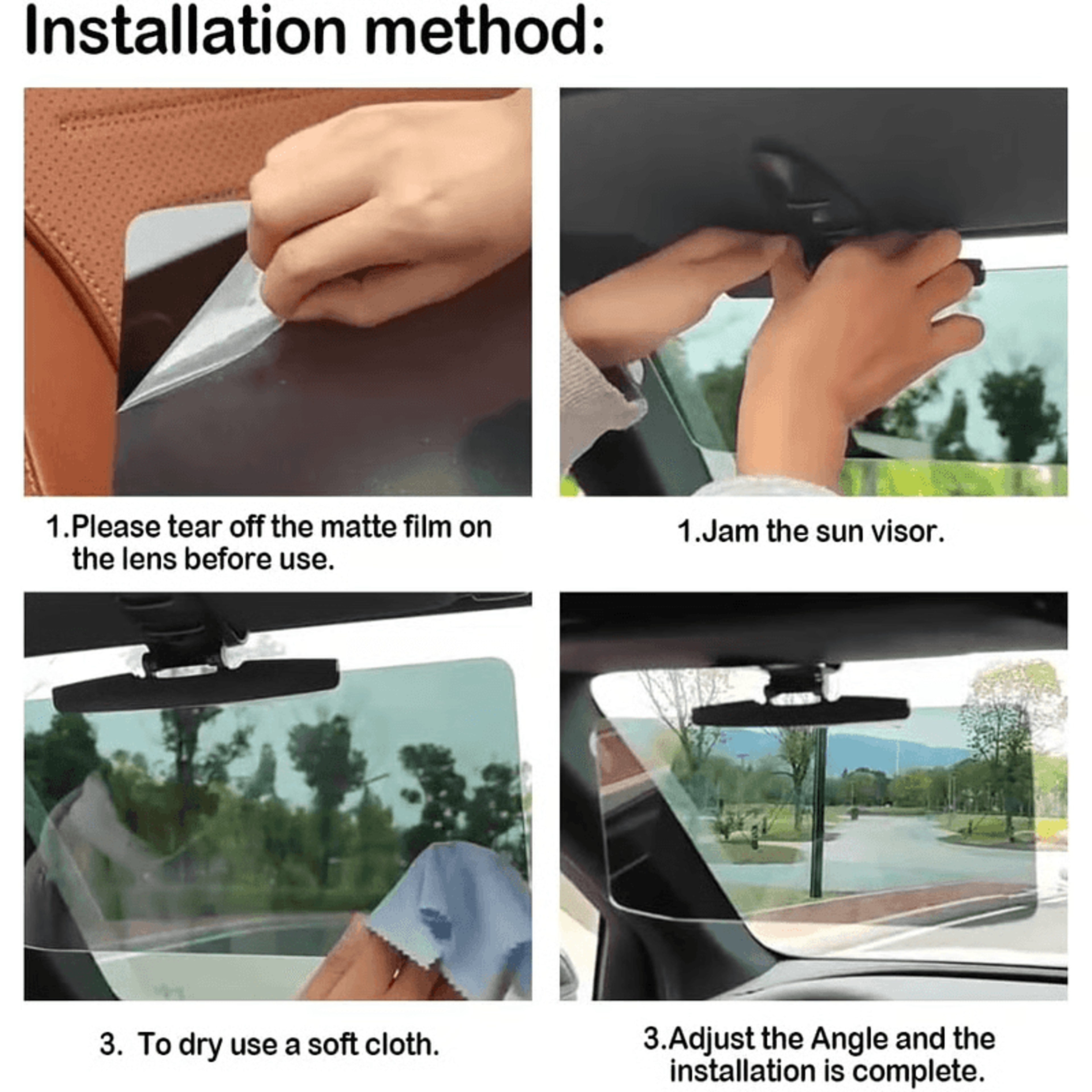 Car AntiGlare Sun Visor  Reduces UV  Headlight Glare For Safer More Comfortable Driving 7