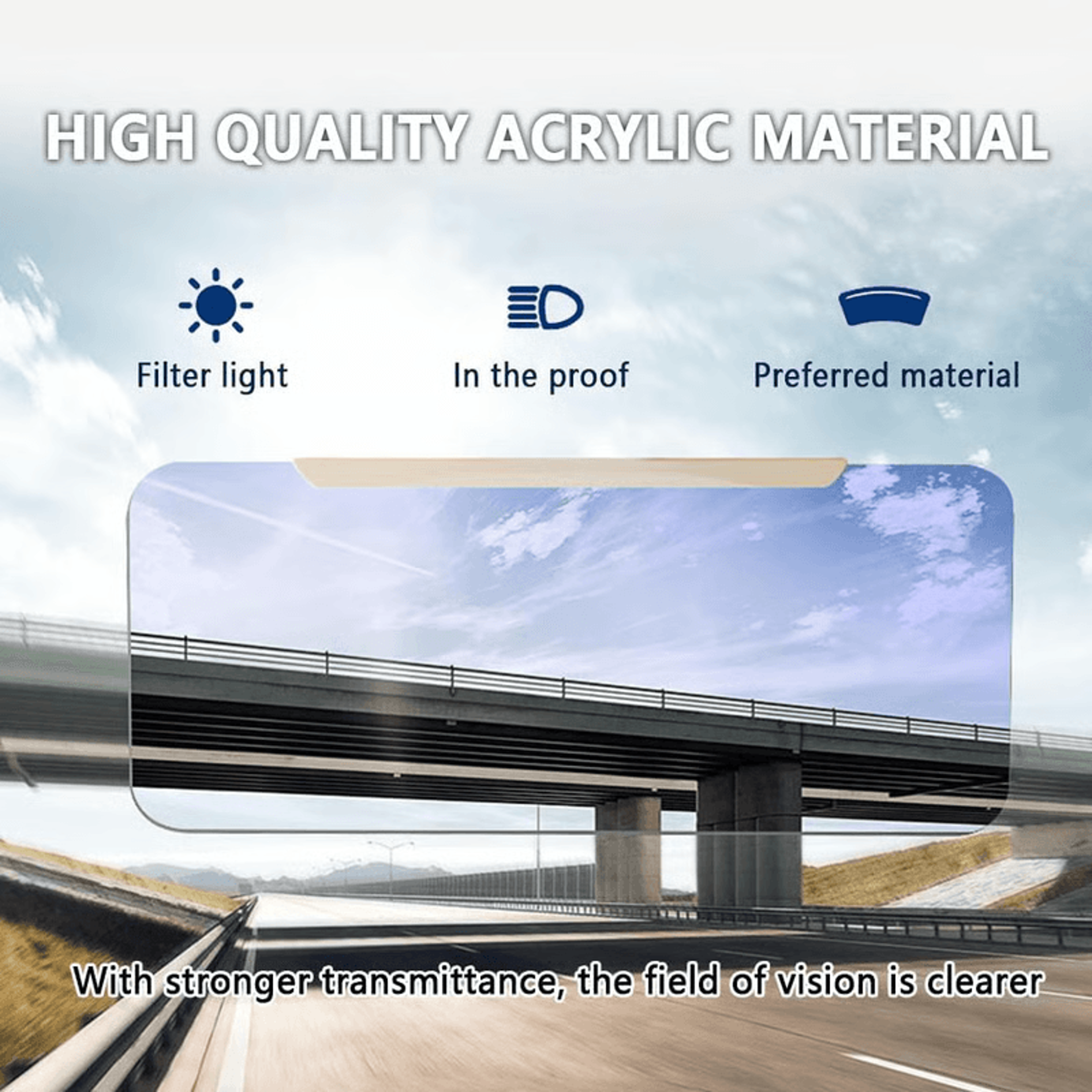 Car AntiGlare Sun Visor  Reduces UV  Headlight Glare For Safer More Comfortable Driving 9