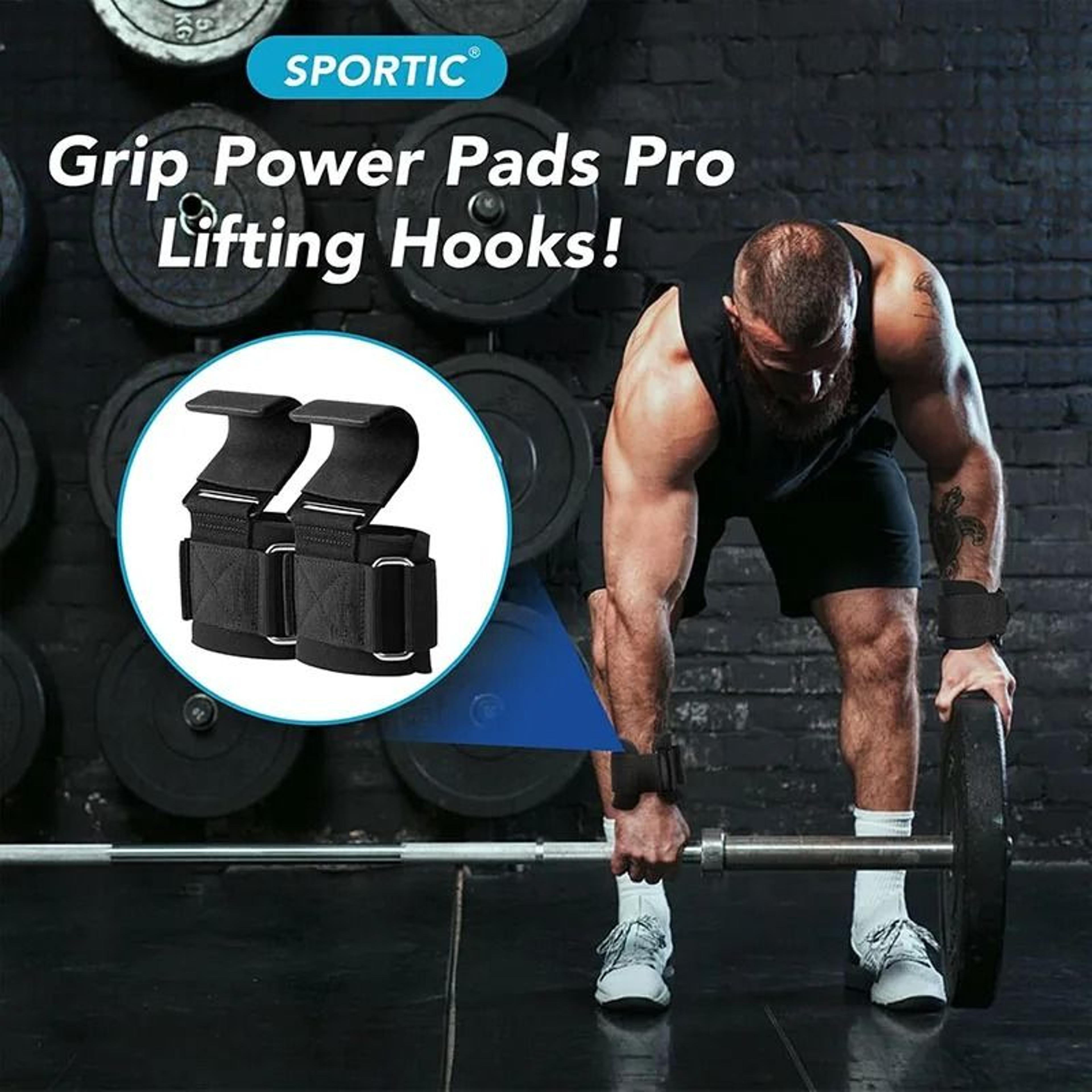 HeavyDuty Weight Lifting Hook Grips With Integrated Wrist Wraps 6