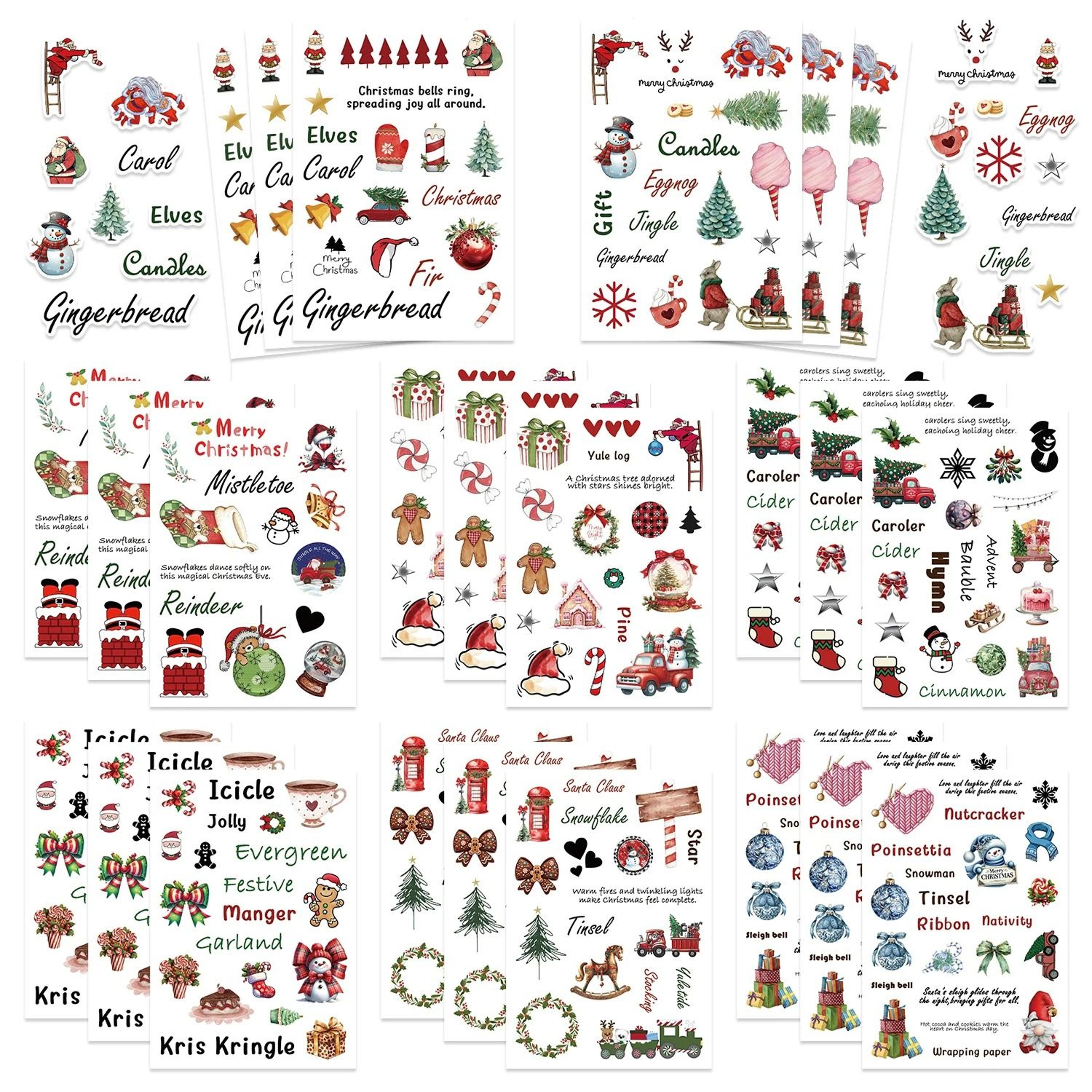 8Piece Christmas Snowman Make A Face Puzzle Stickers 6