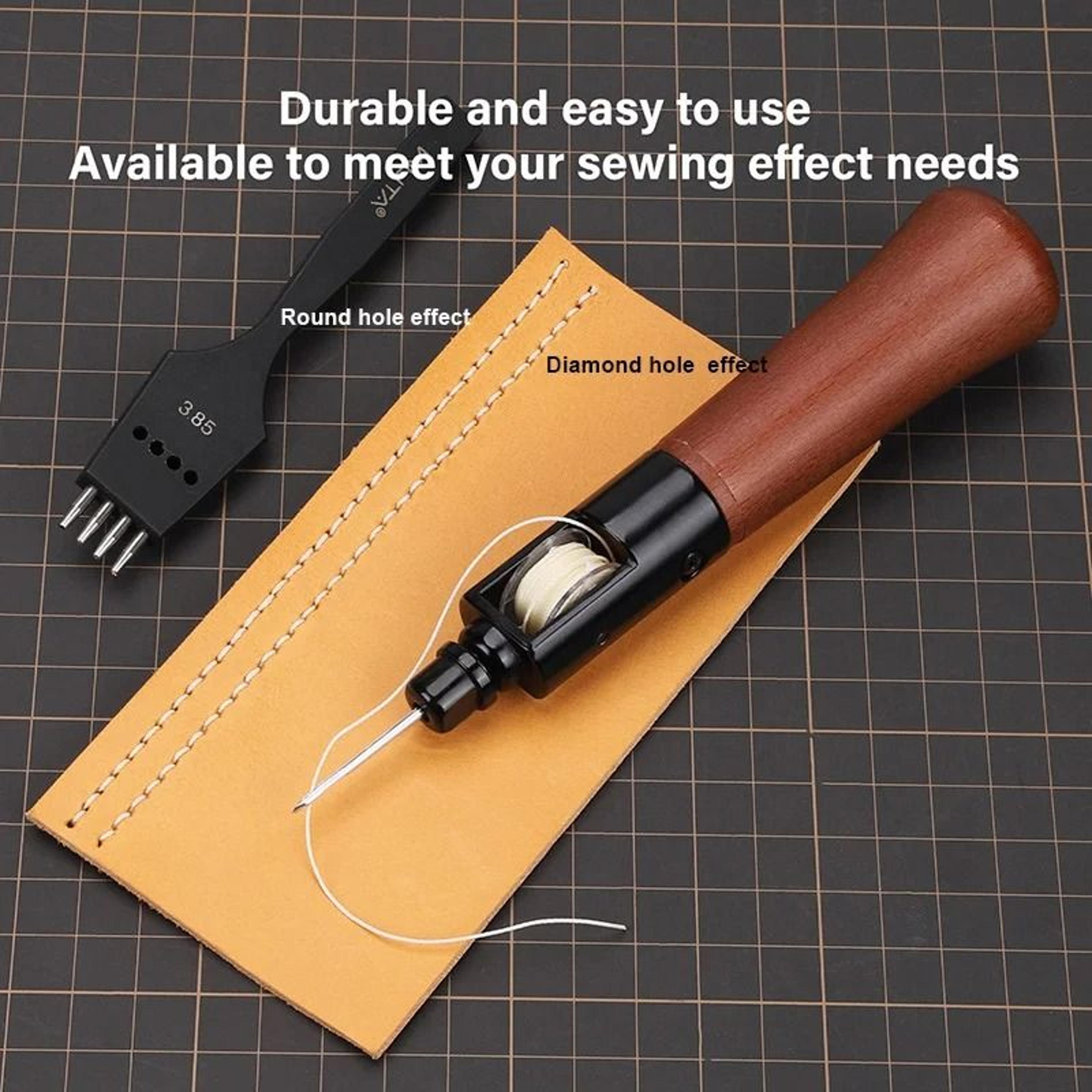 Handheld Leather Stitching Awl  Professional Hand Sewing  Repair Kit 6