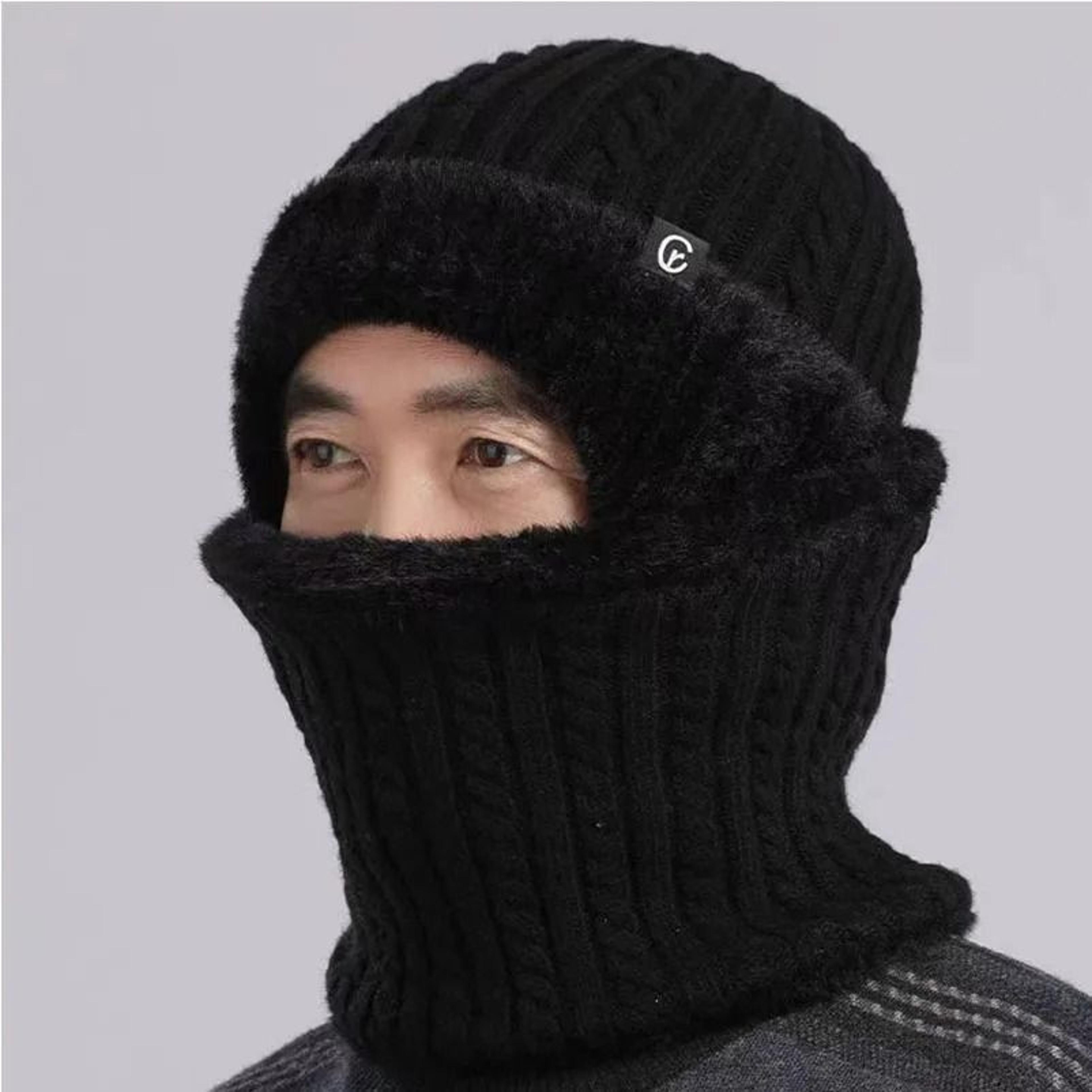 Elderly Thermal Knitted Winter Hat With Ear Protection 2