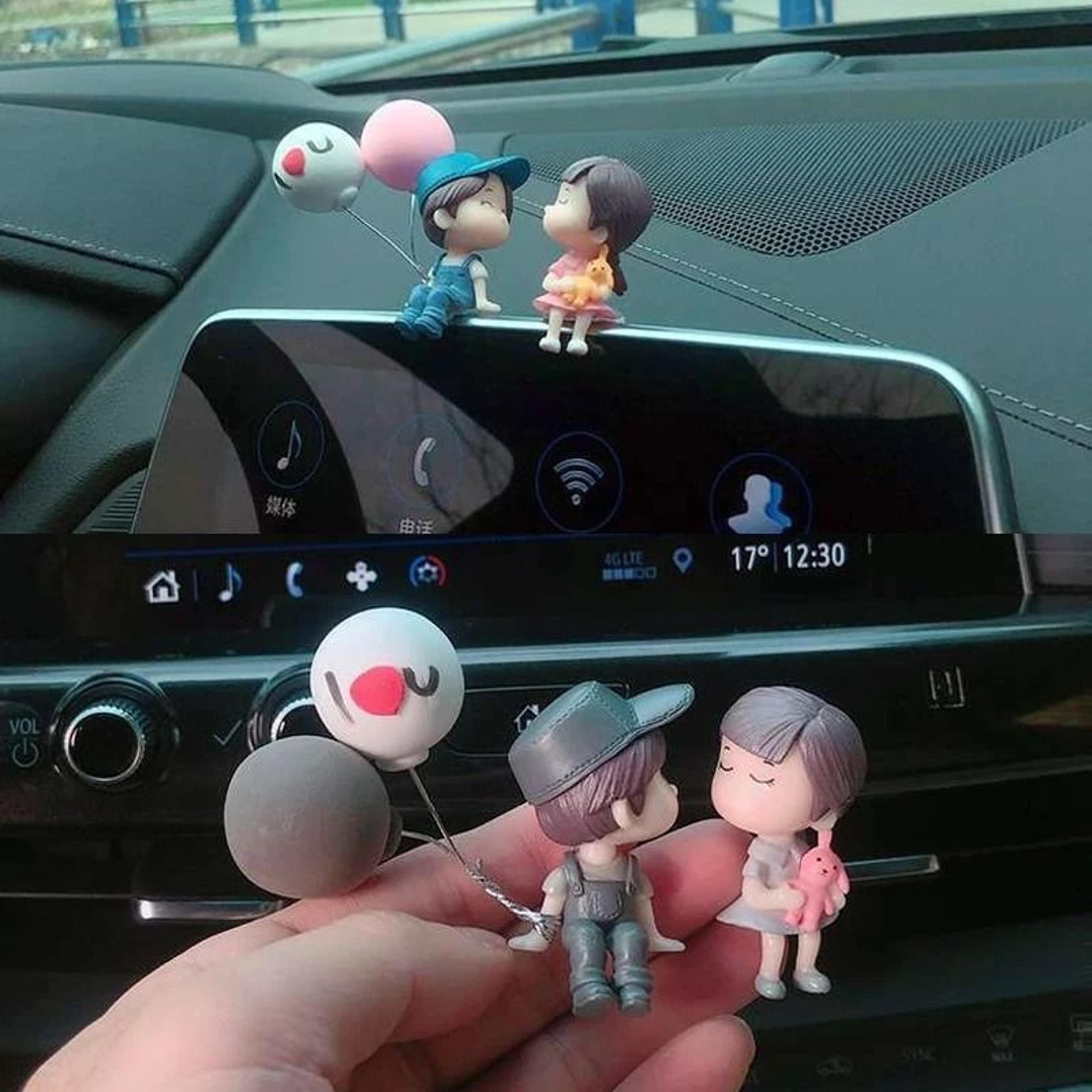 Romantic Sweet Couple Car Dashboard  Interior Ornament Set 5