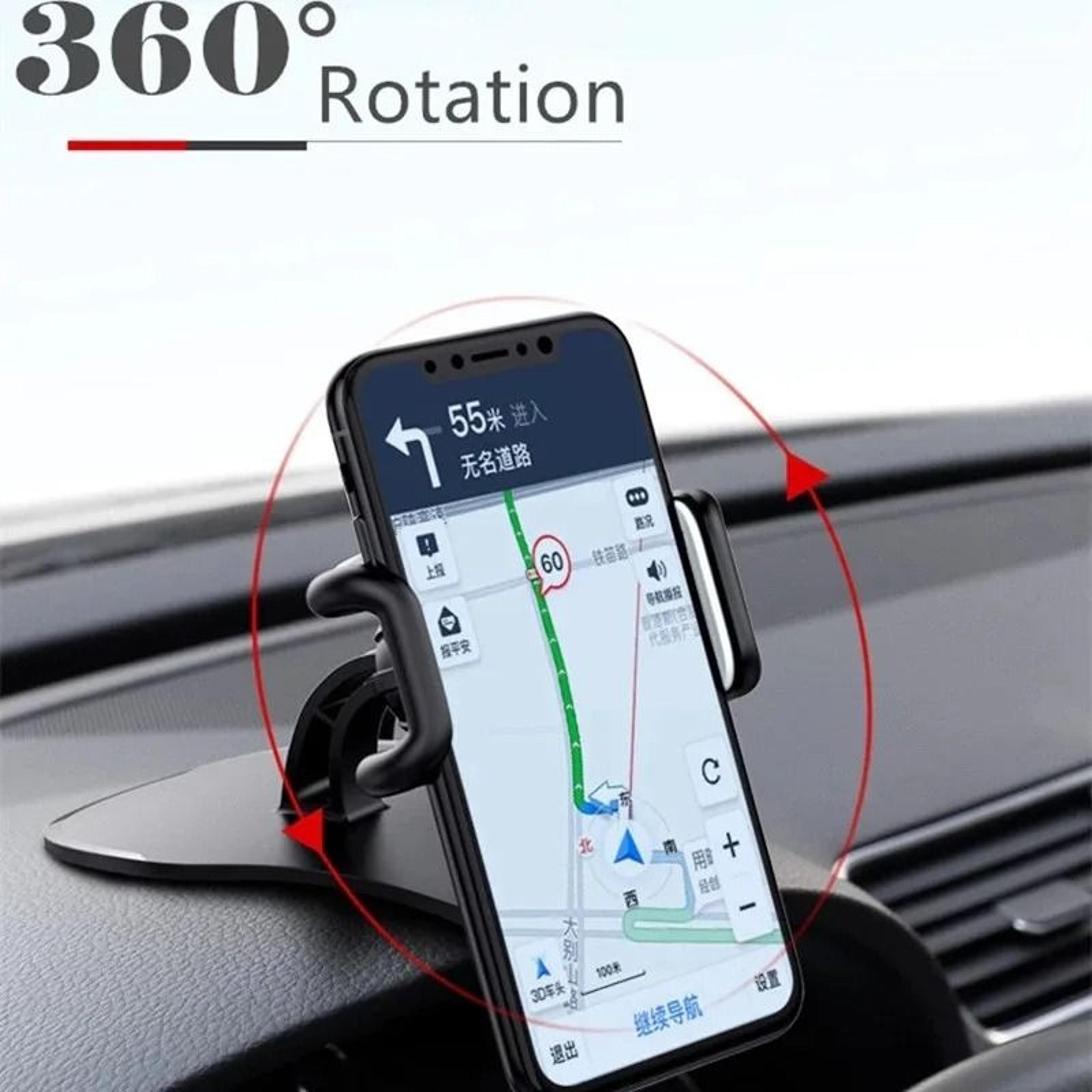 360 Rotatable Rearview Mirror Car Phone Holder  Universal GPS Mount 2