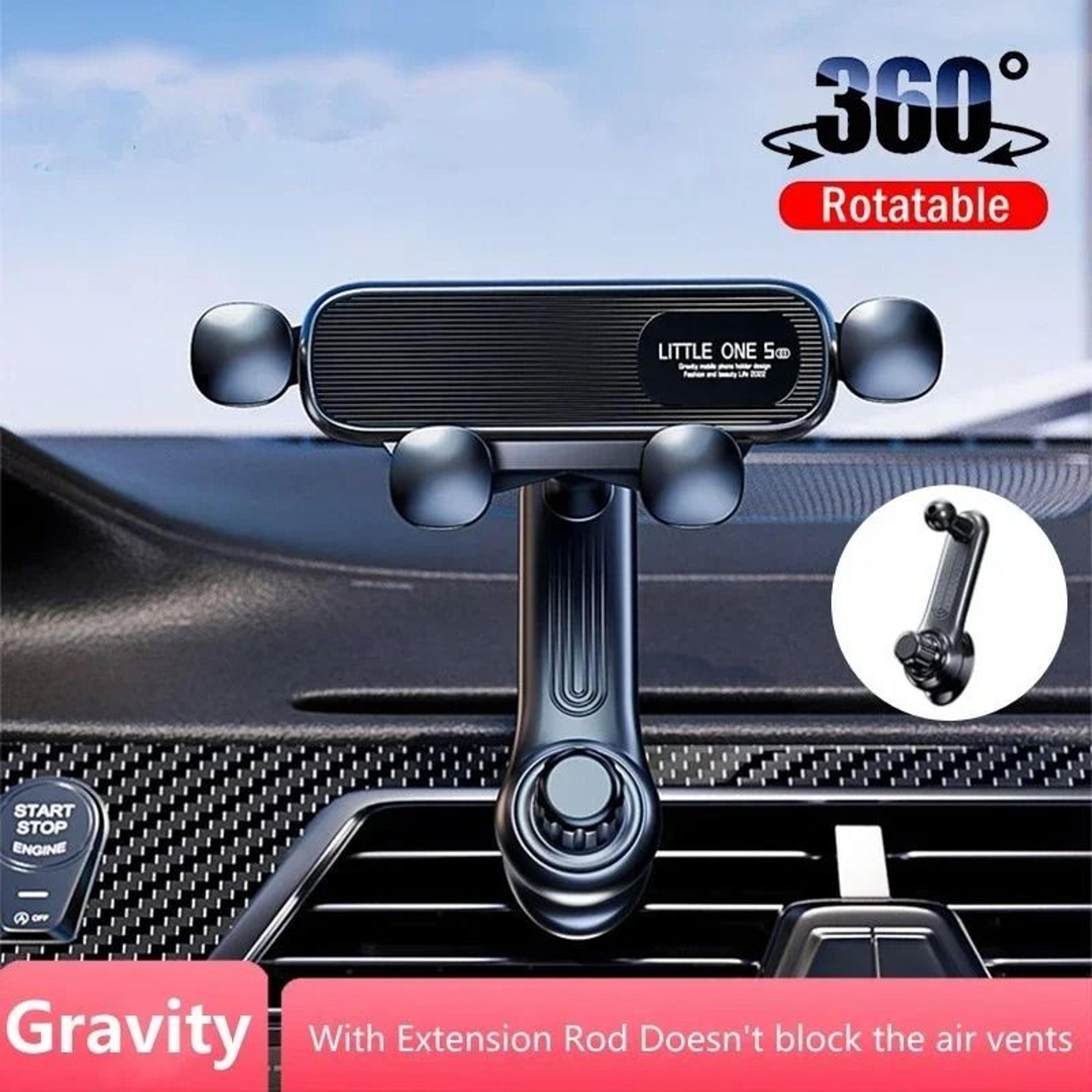 360 Rotation Gravity Car Phone Holder  Automatic Air Vent Mount 1