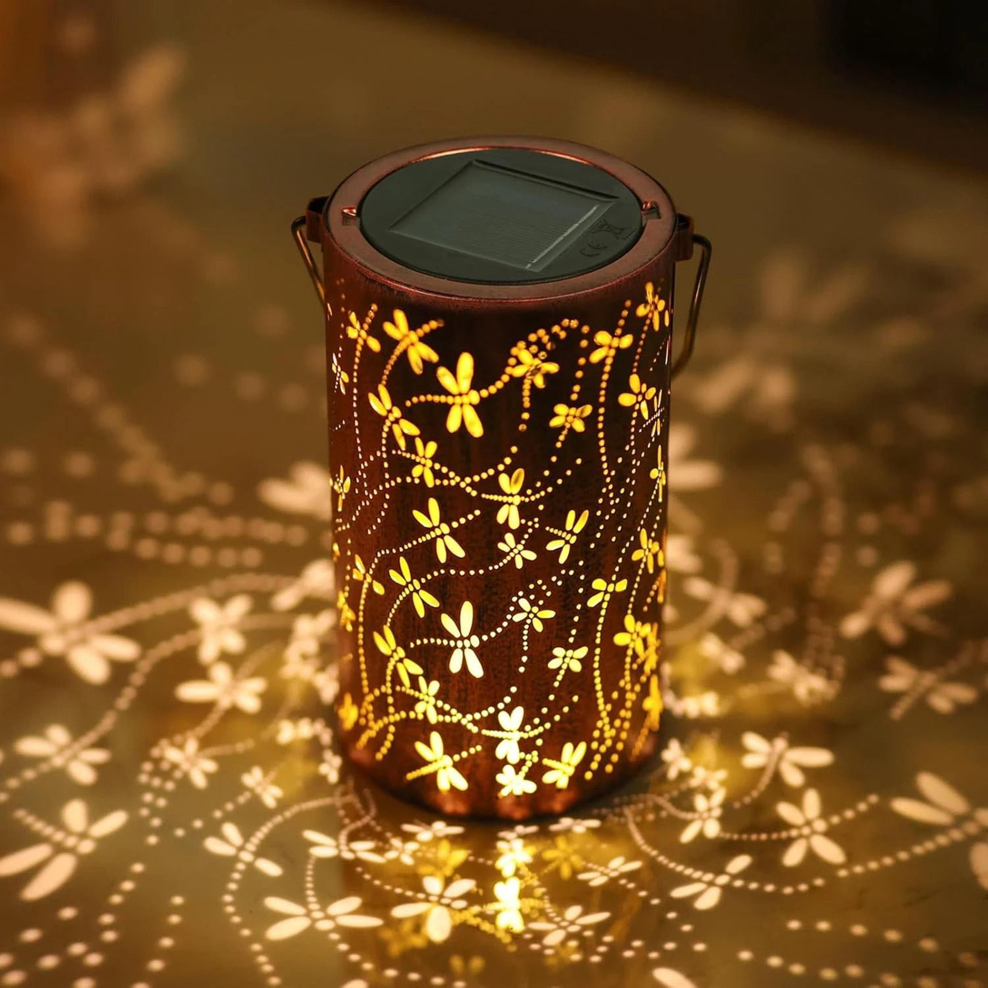 Hollow Iron Solar Garden Lantern 4