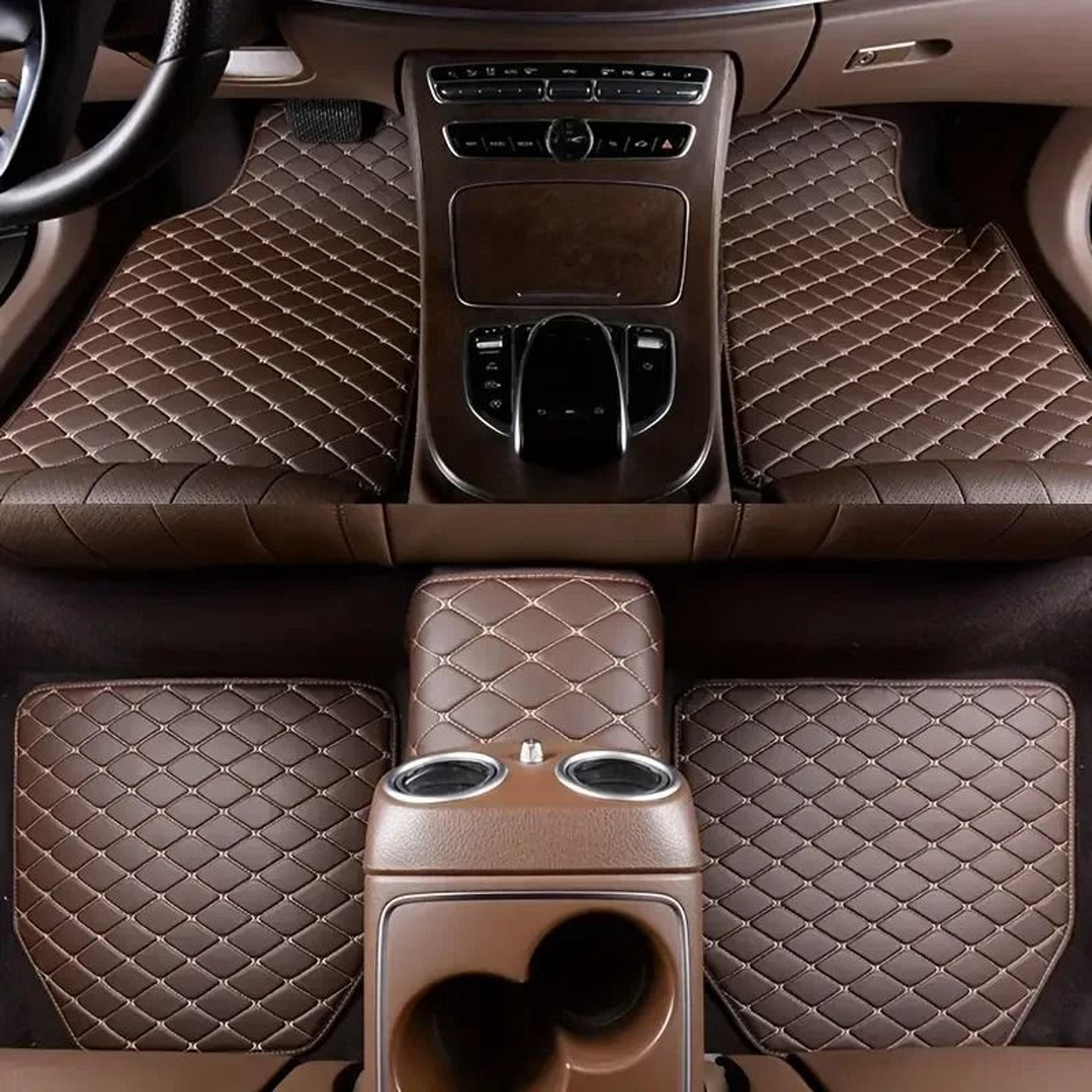 Elite Interior Defense Universal PU Leather Car Floor Mats  5Piece Complete Foot Pad Set 10
