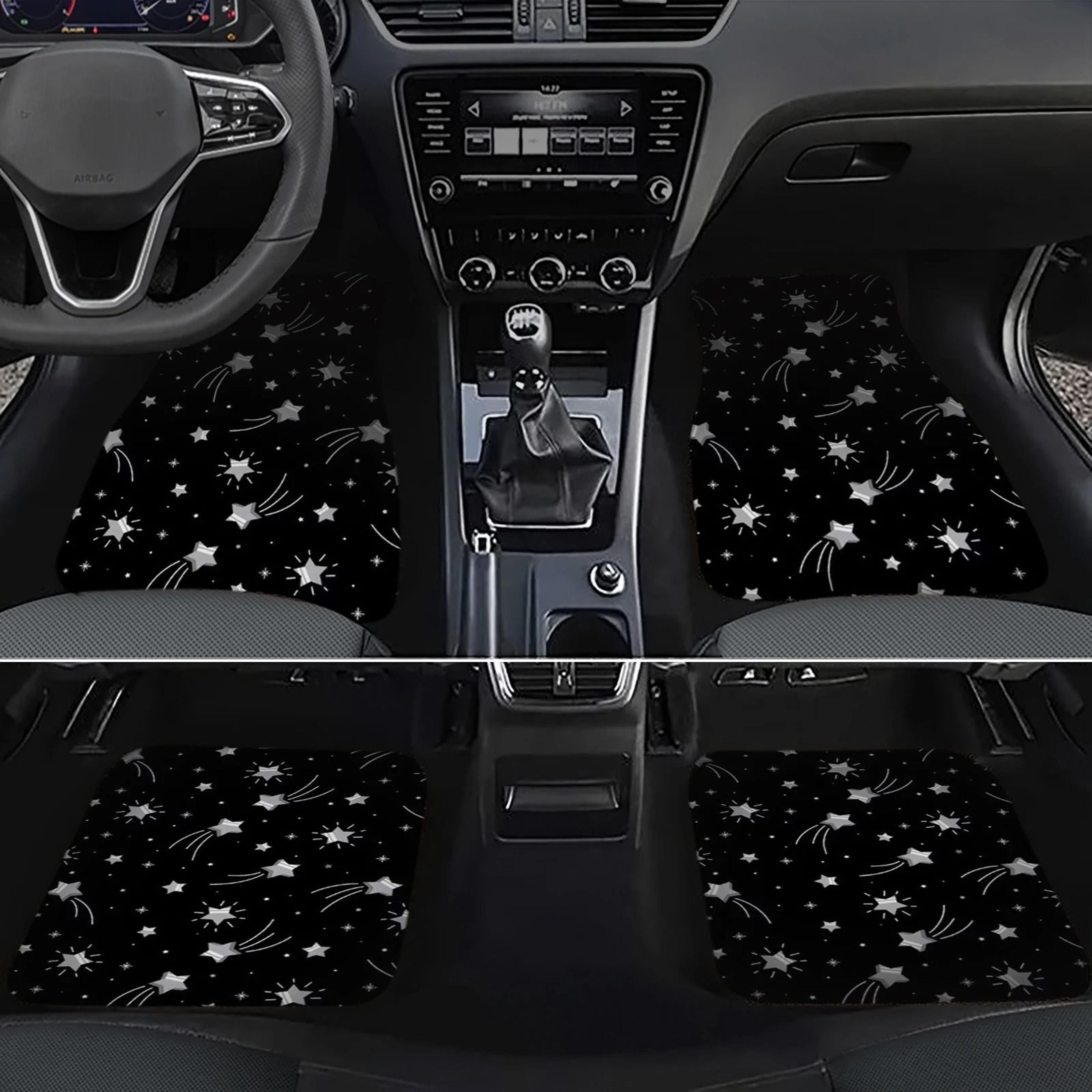 universal high-traction car floor mats – 4-piece all-weather interior protection set