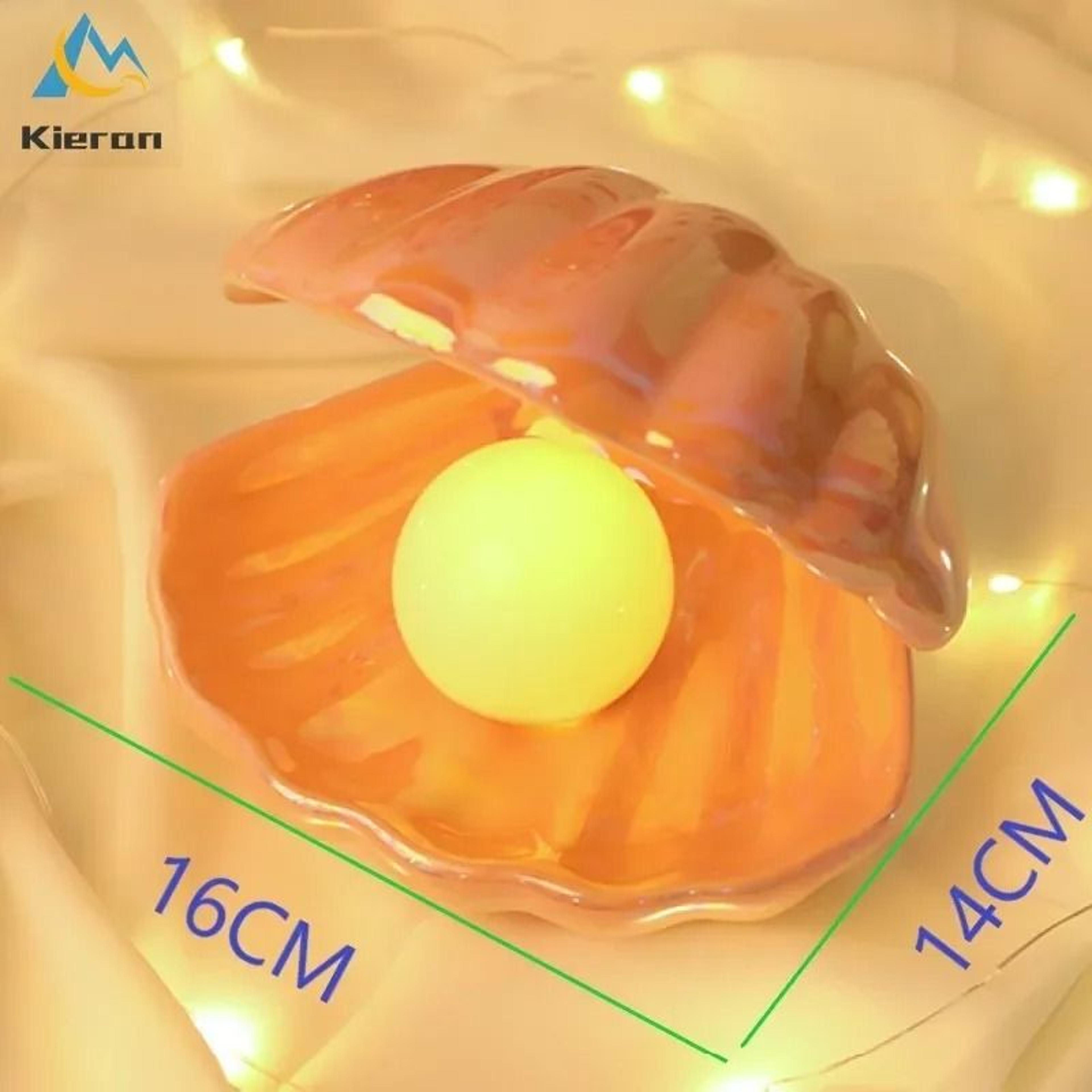 Gemini Said Nordic Ceramic Shell  Pearl LED Lamp  Modern Desktop Night Light 6
