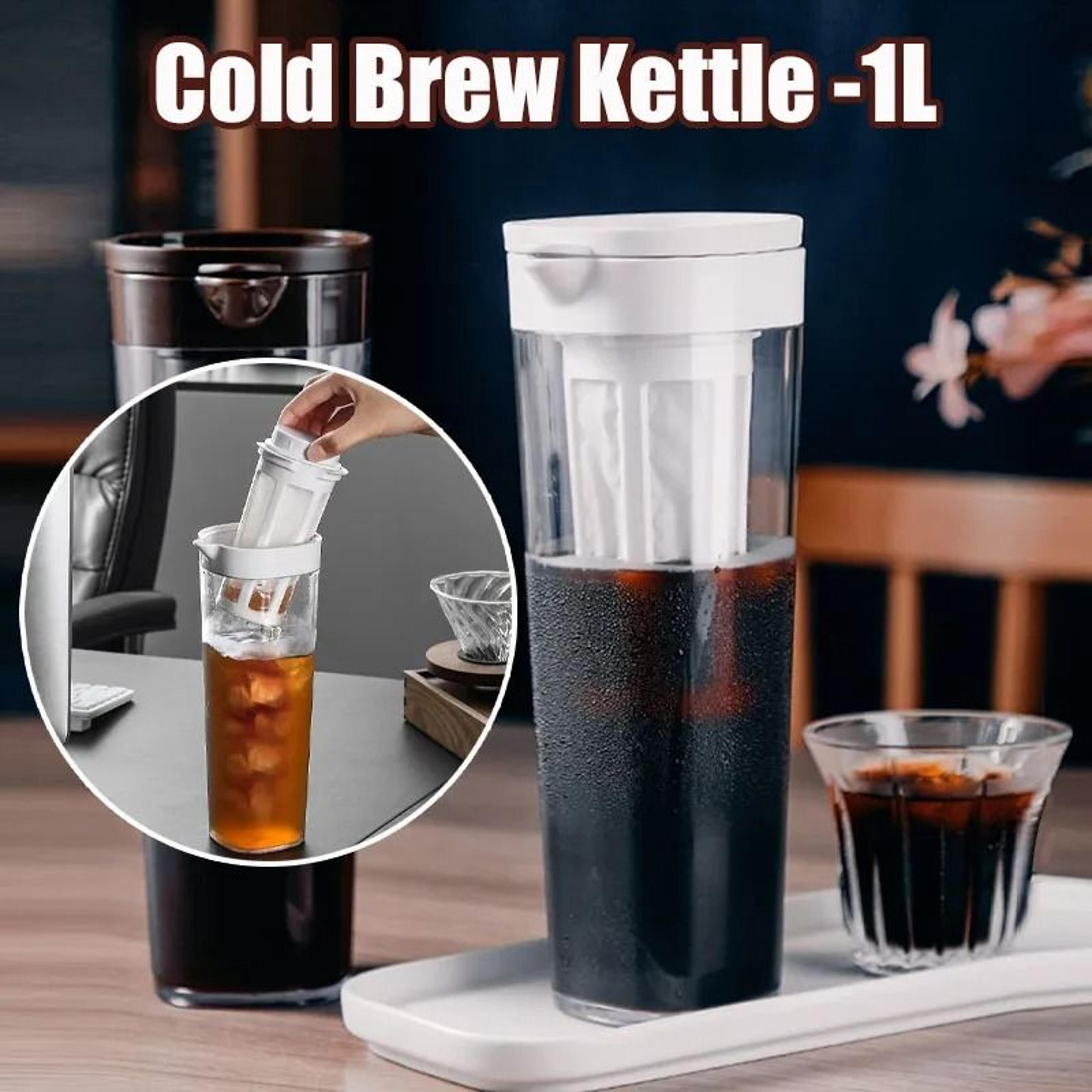iced brew infusion pitcher – 1.1l refrigerator cold brew coffee & tea maker