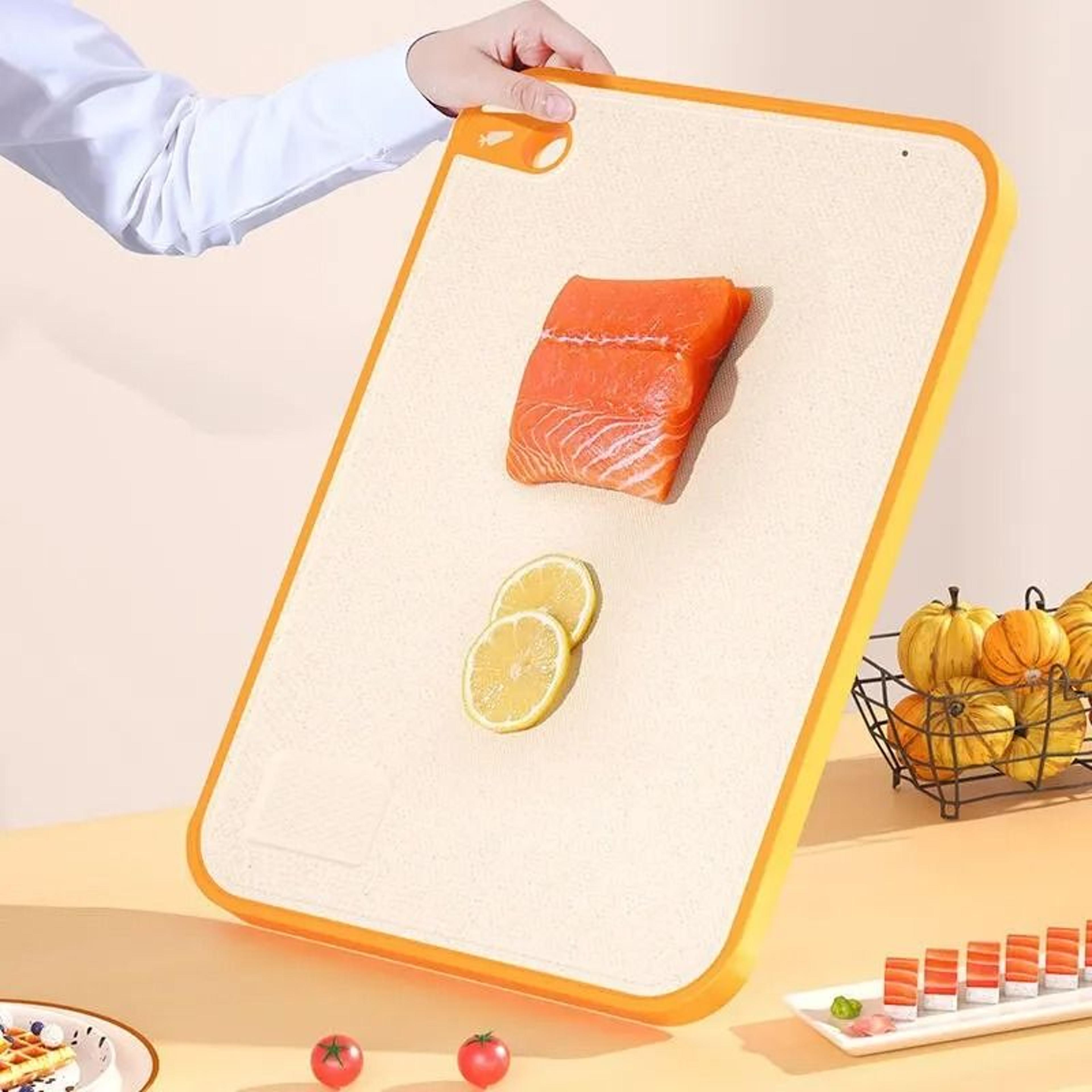 EcoFriendly Wheat Straw Cutting Board  DoubleSided Antibacterial Prep Surface 3