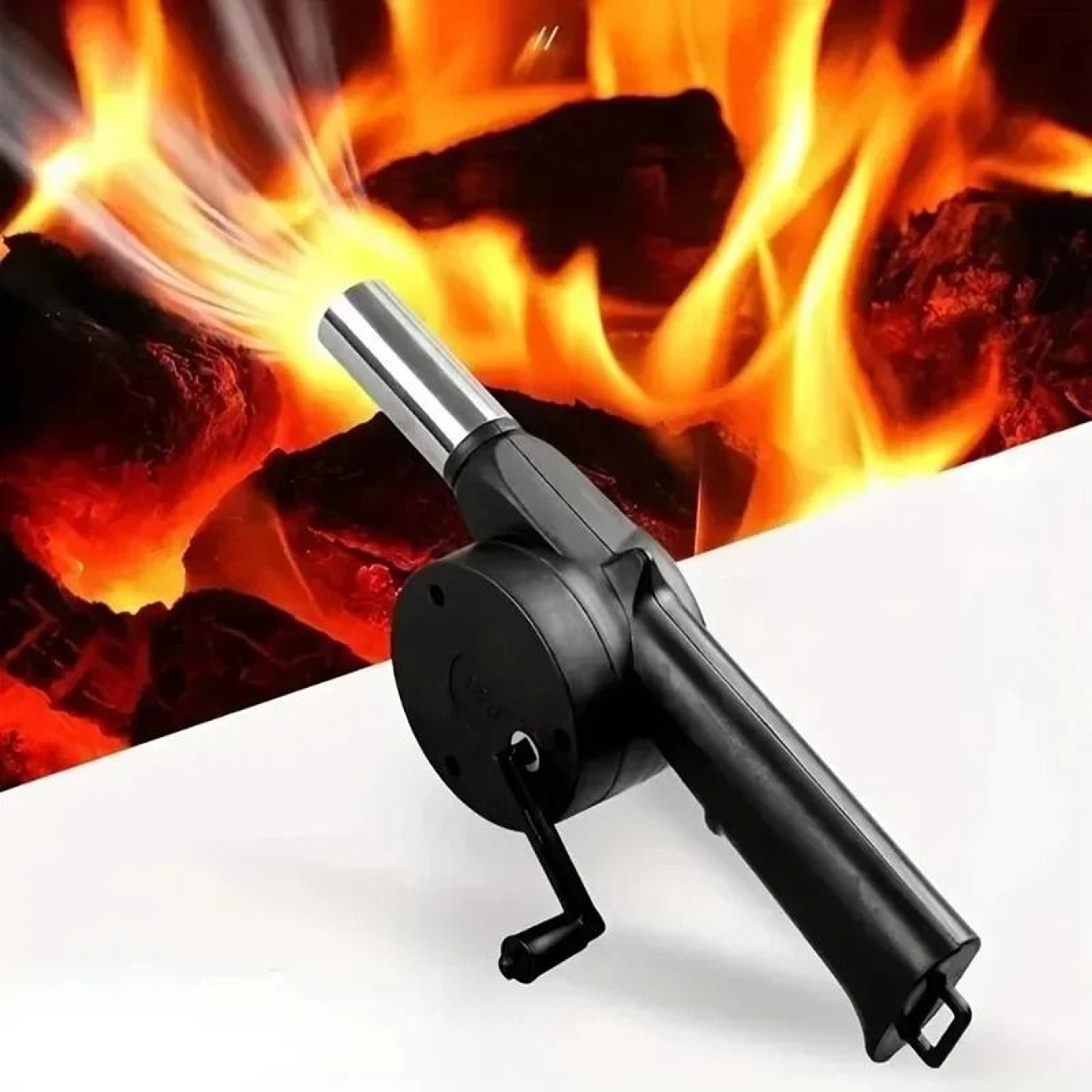 Manual HandCrank BBQ Air Blower  Portable Fast Fire Starter For Grills  Stoves 4