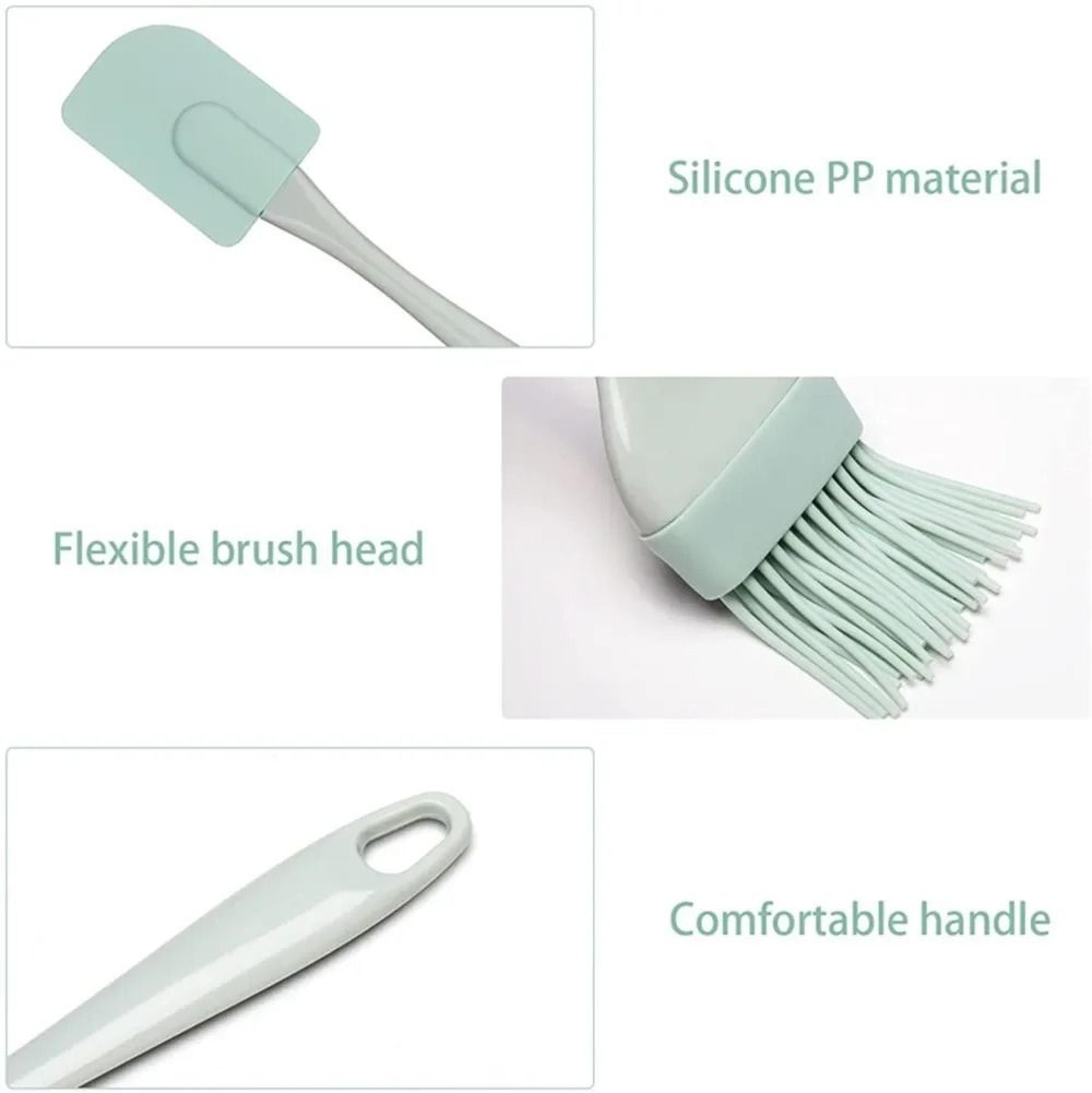 3Piece Professional Silicone Baking Set  NonStick Cream Scraper  Oil Brush 5