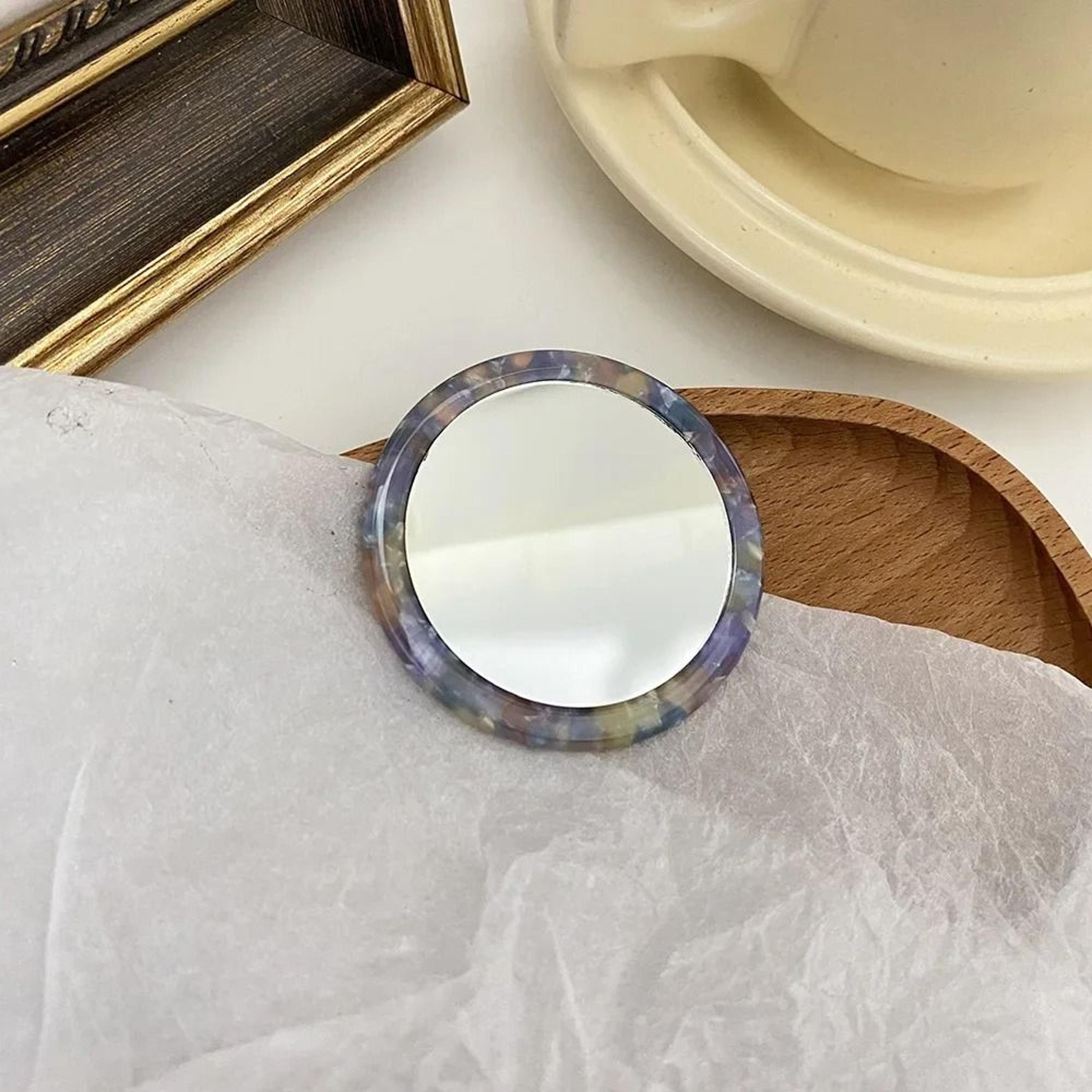 Vintage Floral Compact Mirror  DualSided Retro Rose Pocket Mirror 6