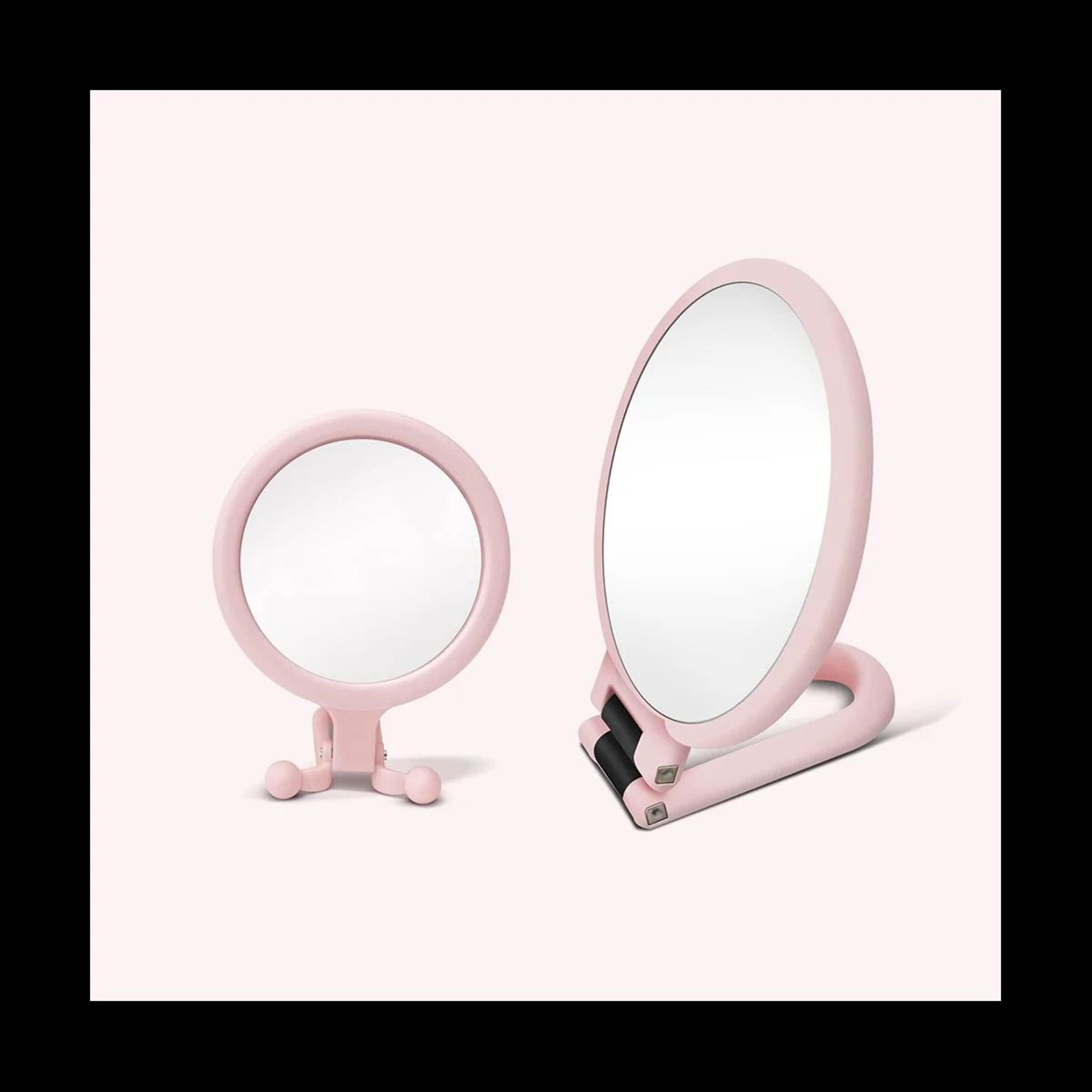 10X Handheld Precision Magnifier  DoubleSided Folding Makeup Mirror With Adjustable Handle 2