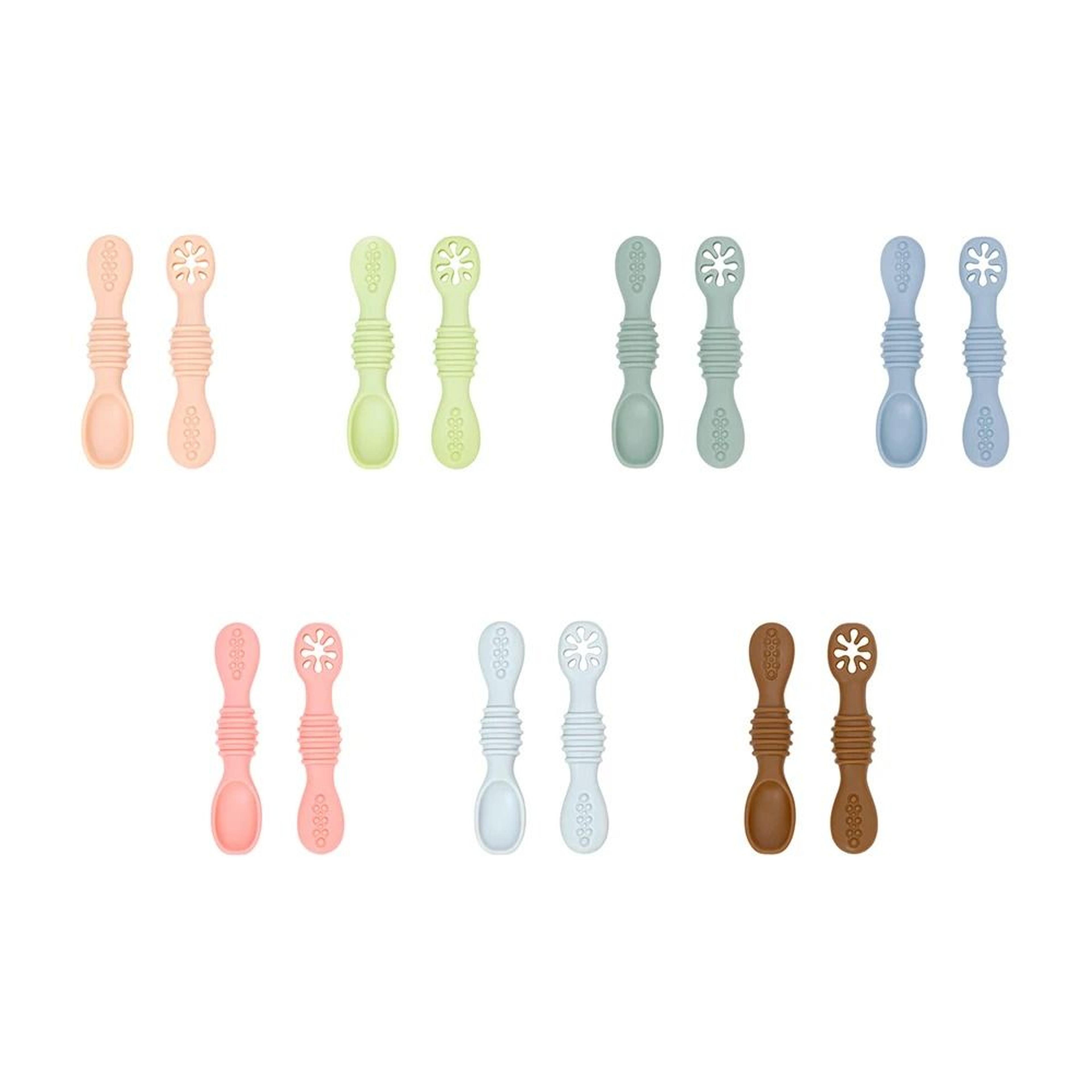 SoftTouch Silicone Baby Spoon  Fork Set 5