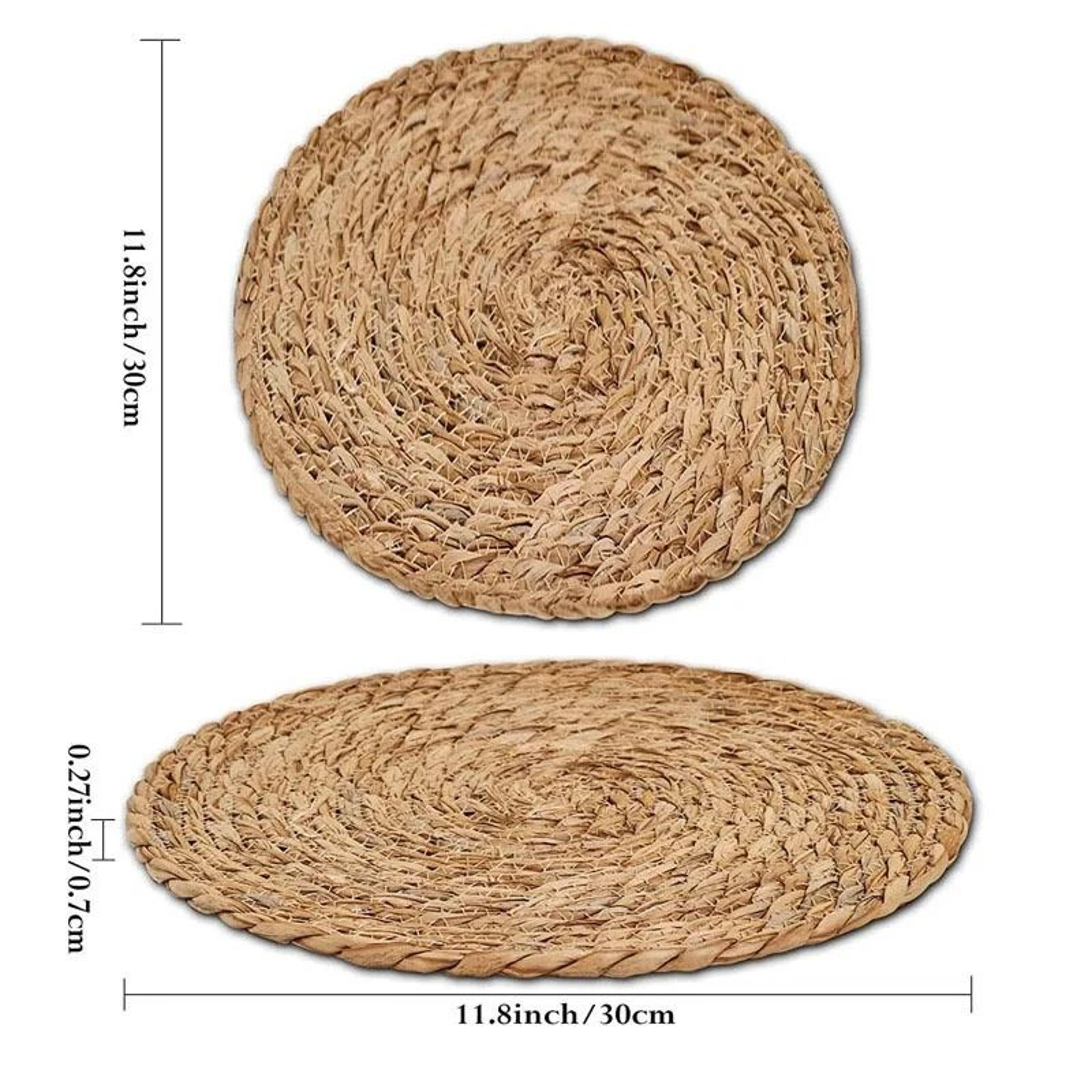 Handwoven Natural Rattan Placemats And HeatInsulation Pot Mats 2