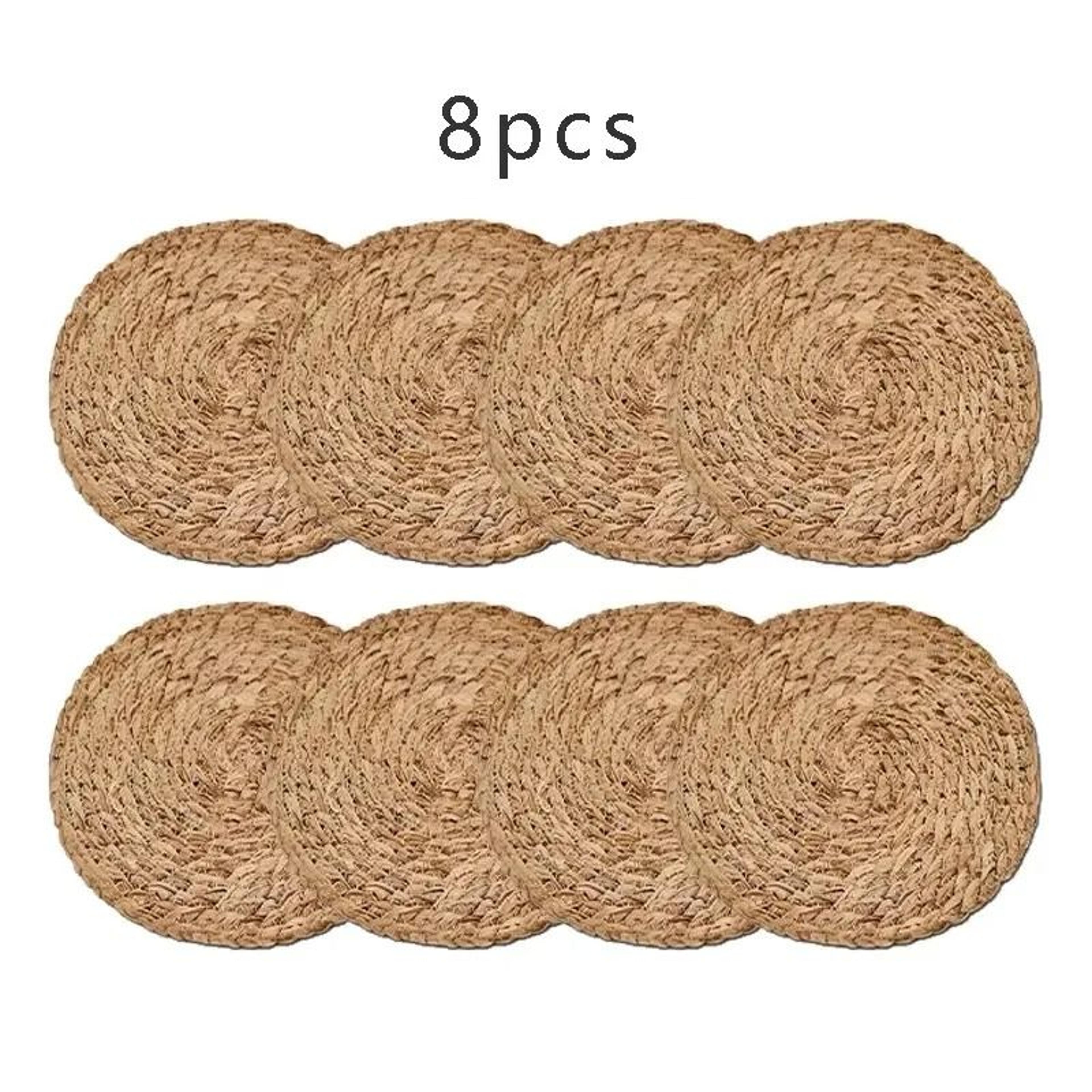 Handwoven Natural Rattan Placemats And HeatInsulation Pot Mats 6