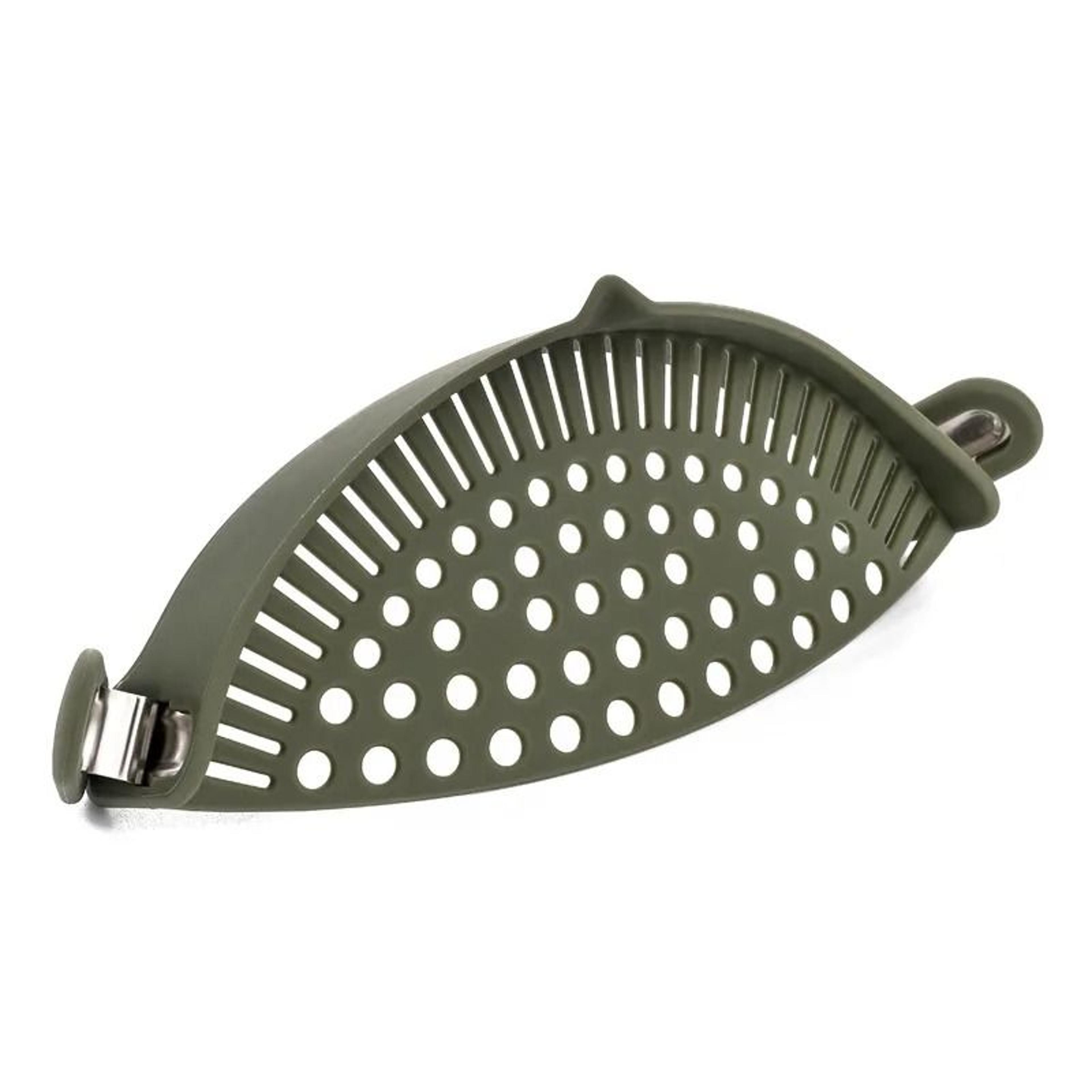 Universal ClipOn Silicone Pot Strainer  Flexible Food Drainer 6